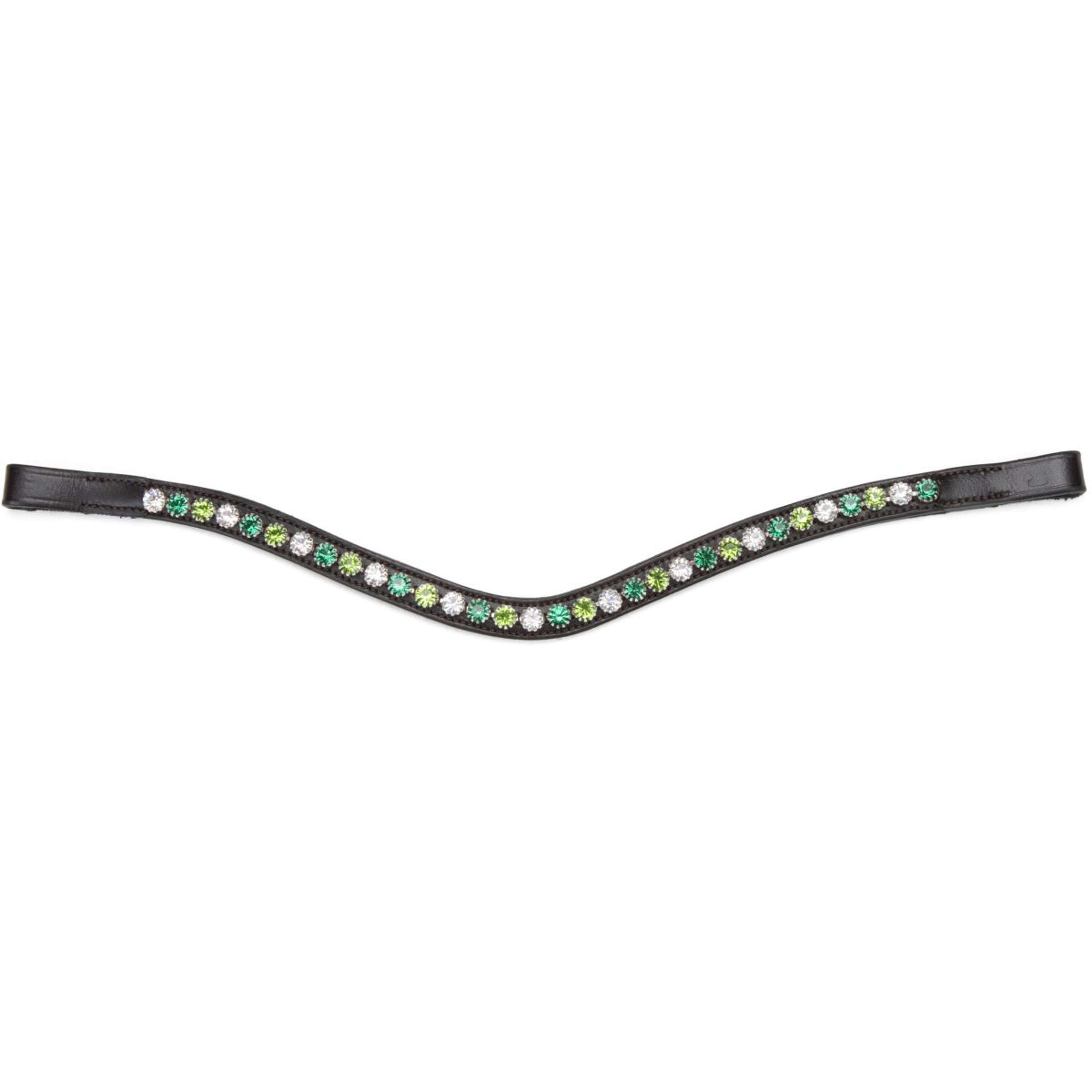Velociti by Shires Stirnriemen GARA Green Diamante Havanna