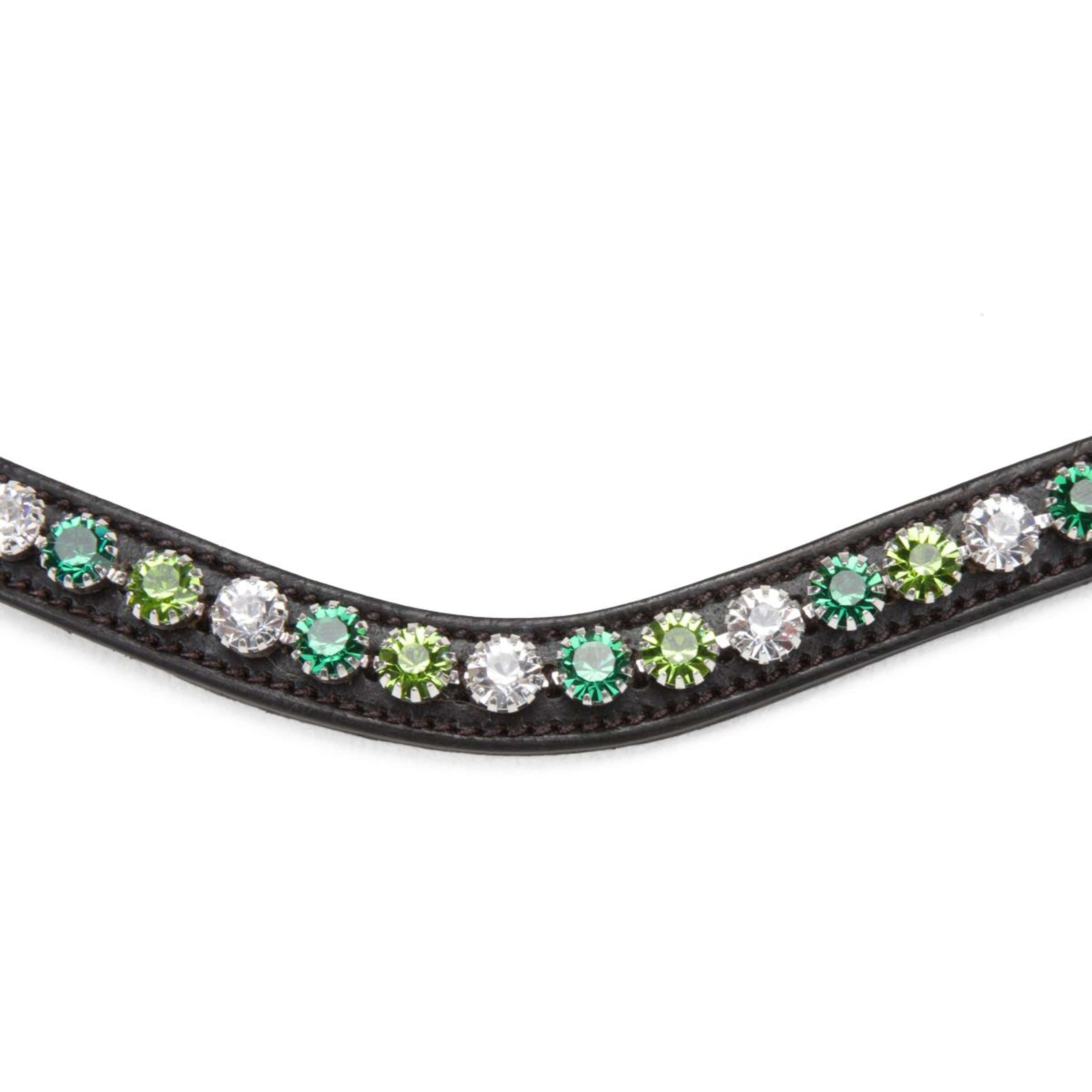 Velociti by Shires Stirnriemen GARA Green Diamante Havanna Velociti by Shires Stirnriemen GARA Green Diamante Havanna