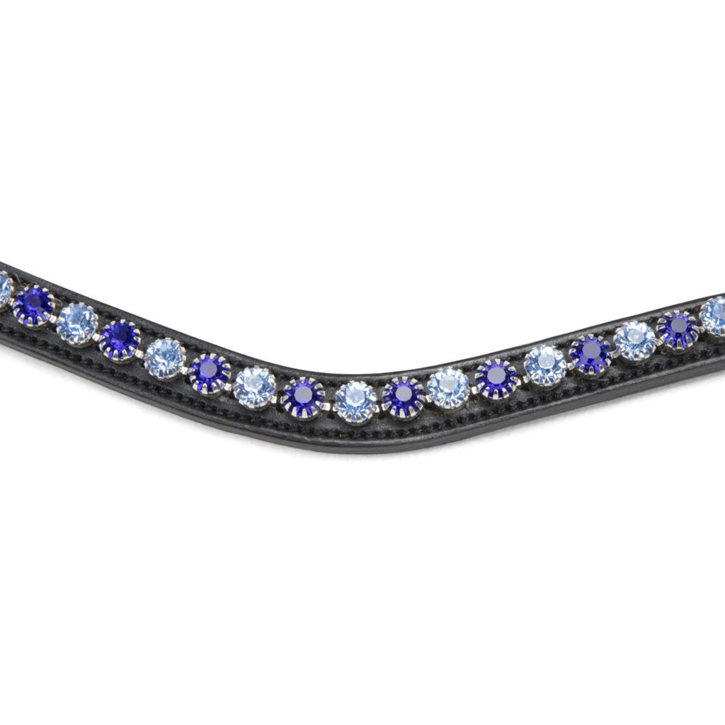Velociti by Shires Stirnriemen GARA Blue Diamante Schwarz