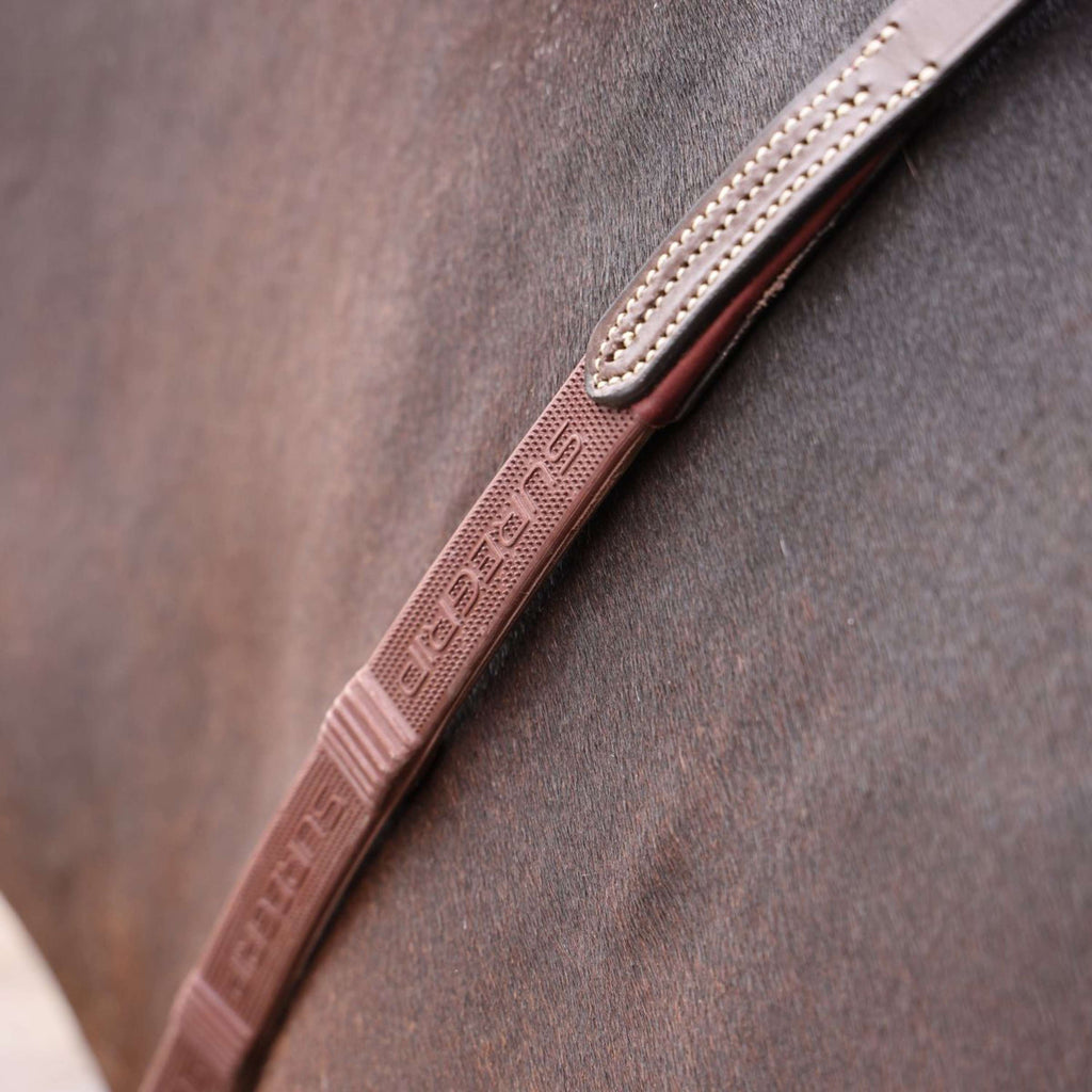 Velociti by Shires Zügel Lusso Elite Pro SureGrip Havanna