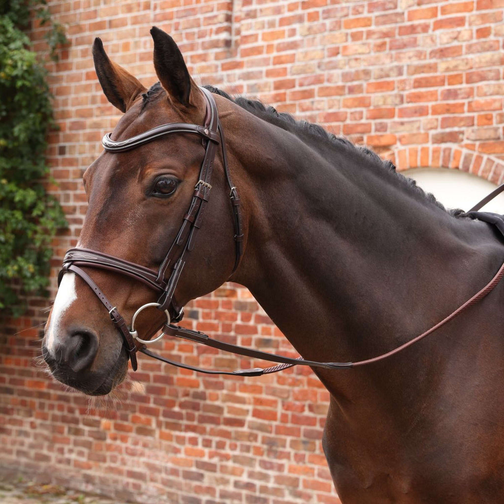 Velociti by Shires Zügel Lusso Elite Pro SureGrip Havanna