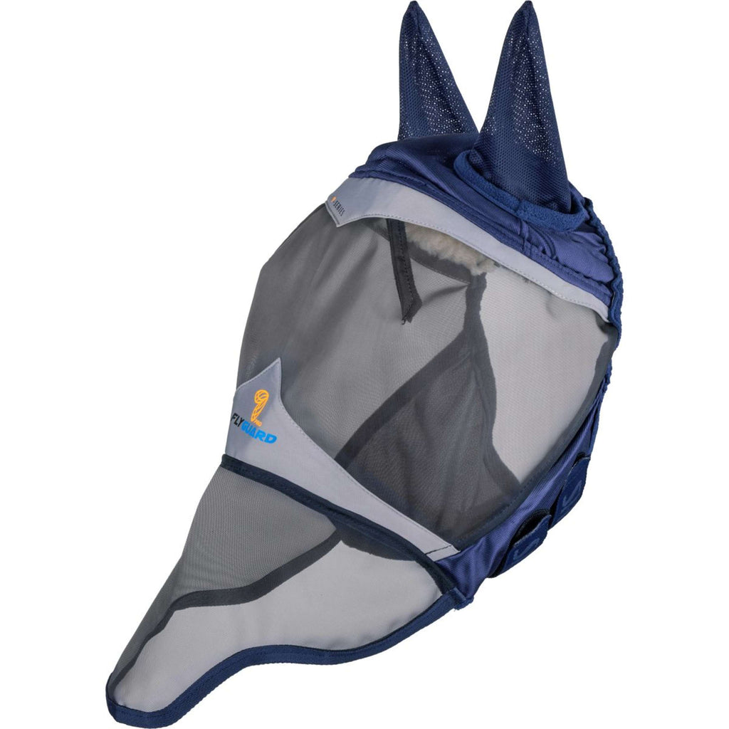 FlyGuard by Shires Fliegenmaske Pro Fine Mesh mit Ohren und Nase Navy