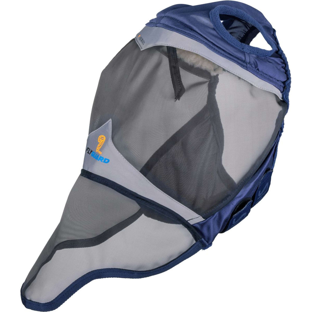 FlyGuard by Shires Fliegenmaske Pro Fine Mesh met Ooruitsparing en Neusflap Navy