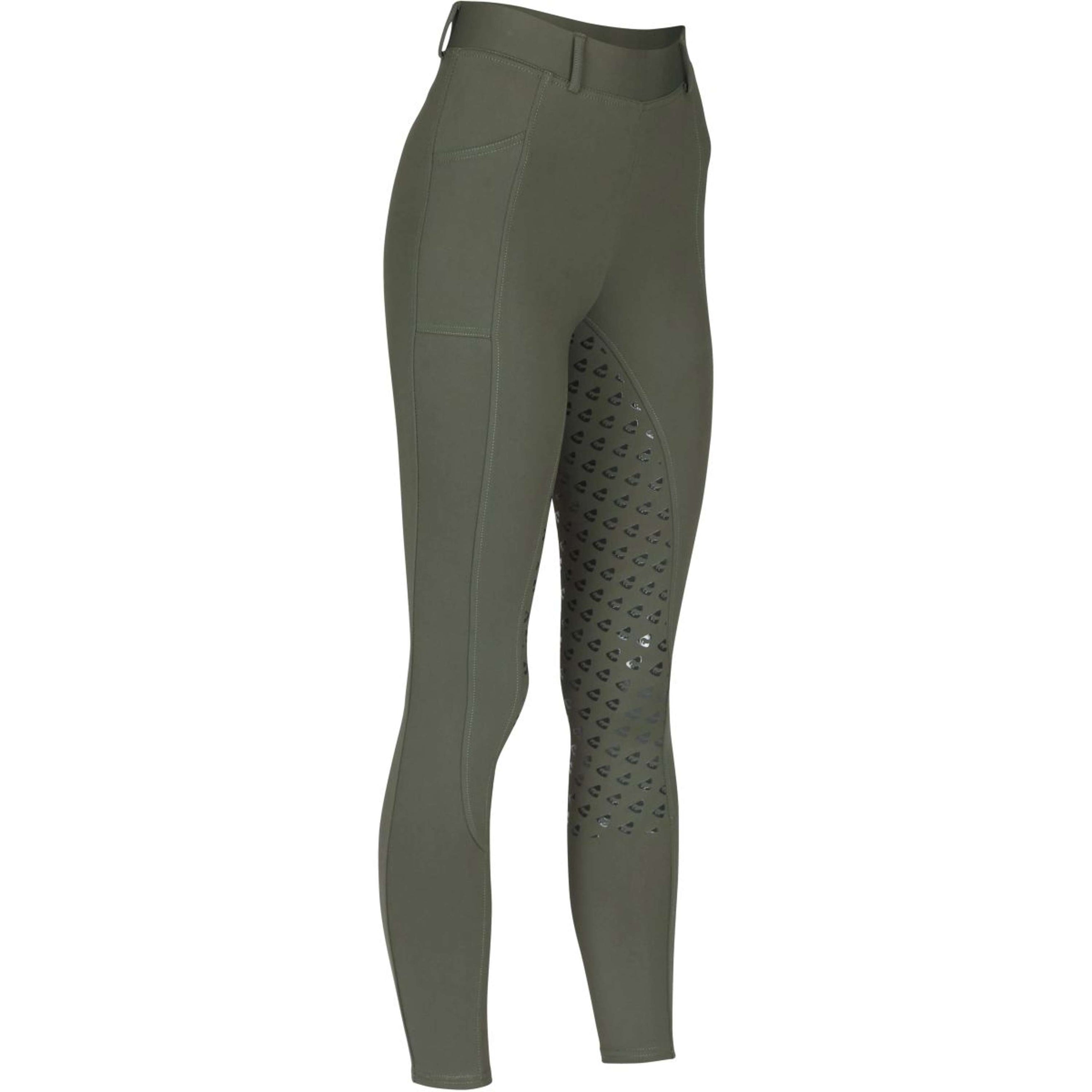 Aubrion Reitleggings Albany Sattes grün