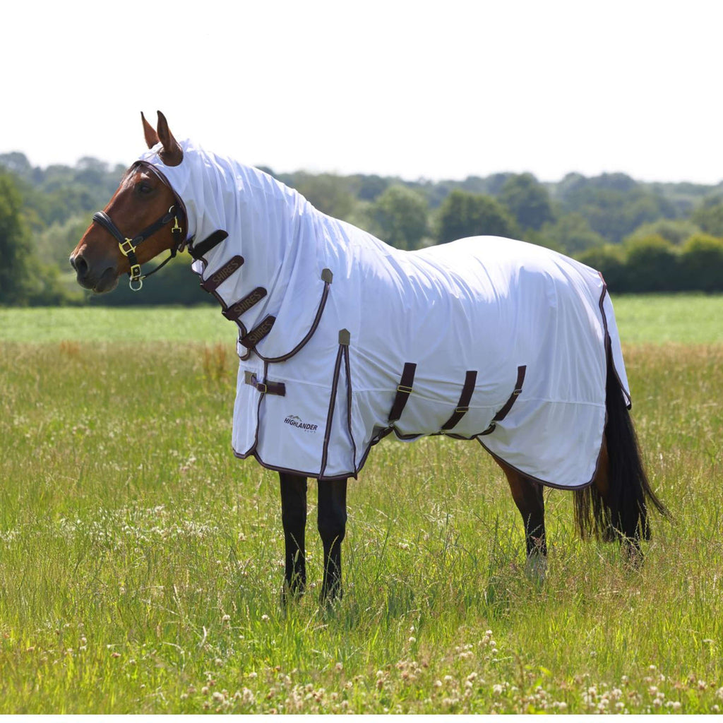 Highlander Plus by Shires Fliegendecke Combo Weiß/Black Cherry
