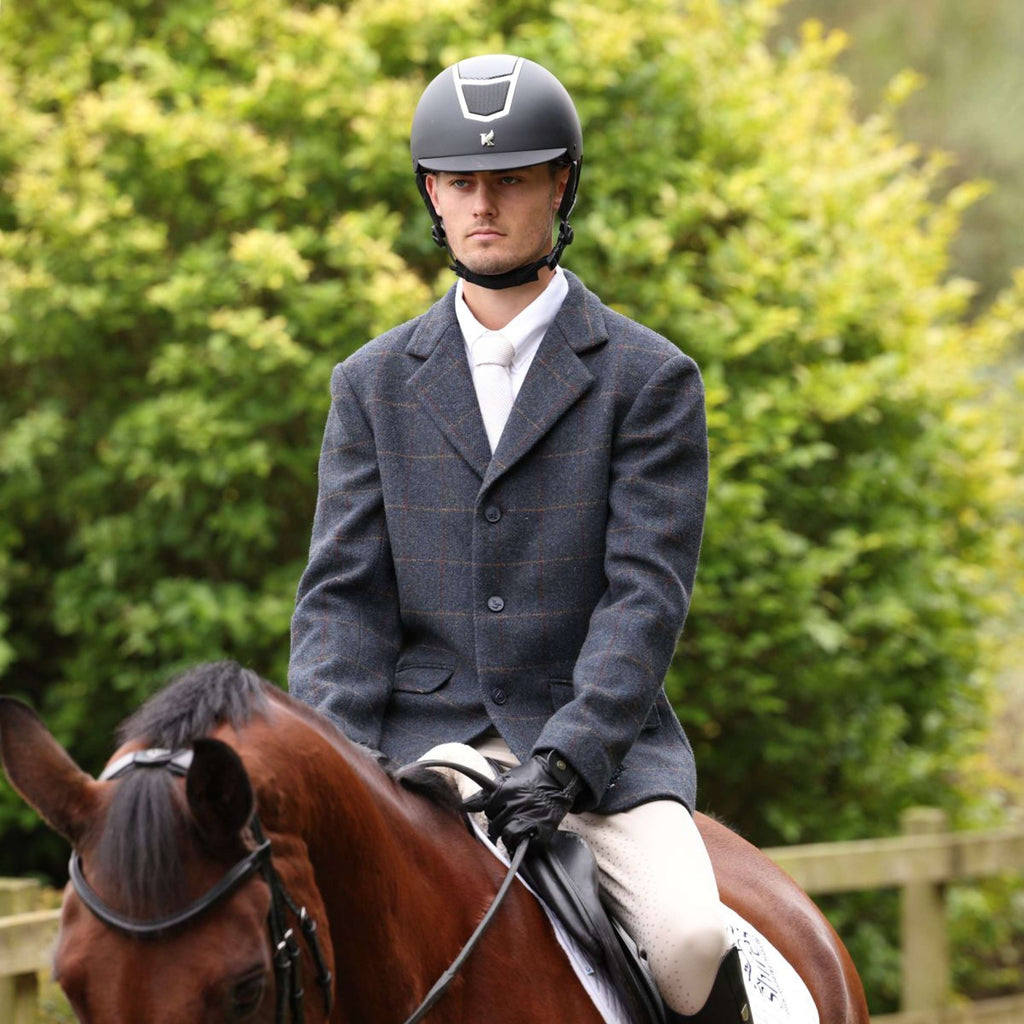 Aubrion by Shires Turnierjacket Saratoga Herren Juniper Navy Check