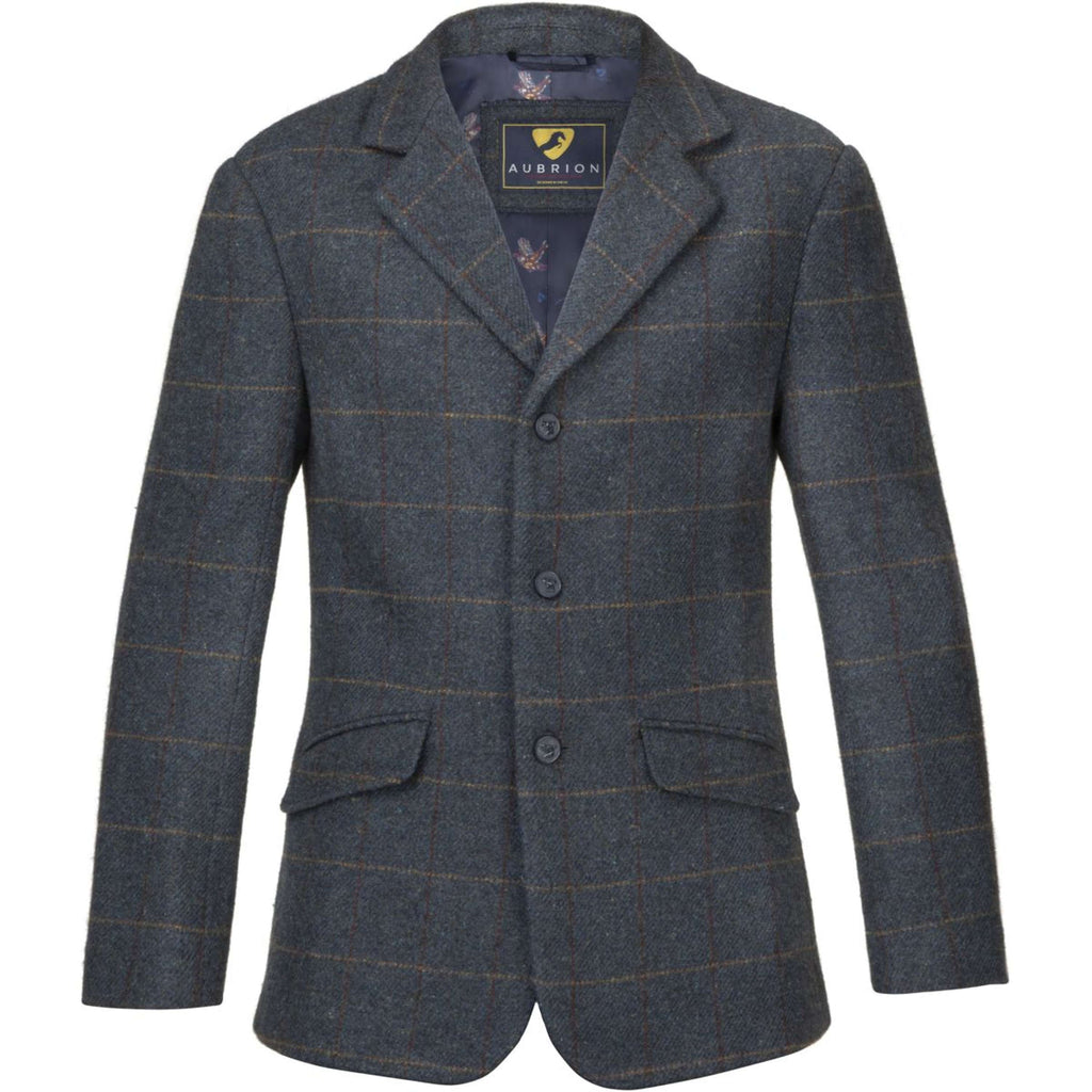 Aubrion by Shires Turnierjacket Saratoga Herren Juniper Navy Check