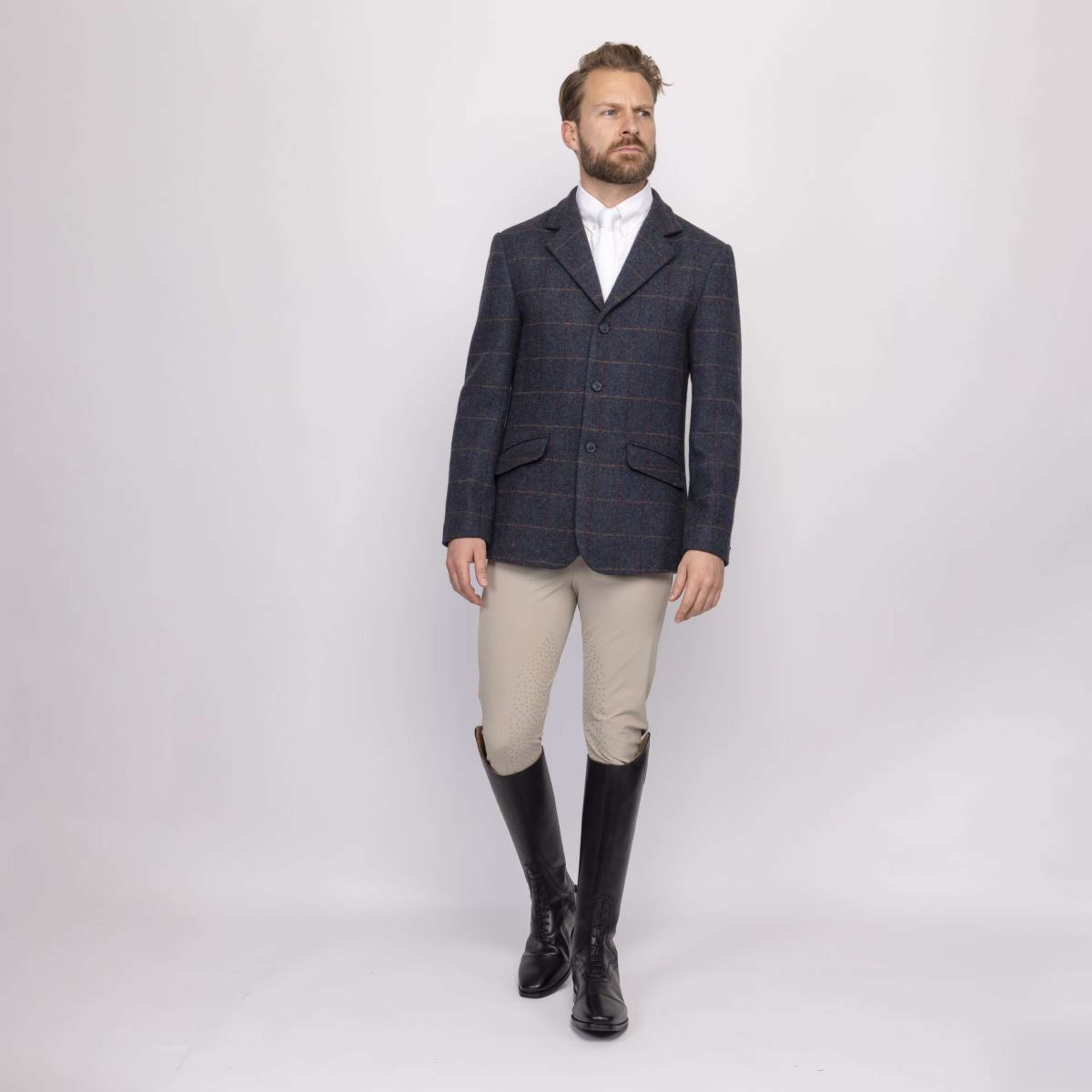 Aubrion by Shires Turnierjacket Saratoga Herren Juniper Navy Check