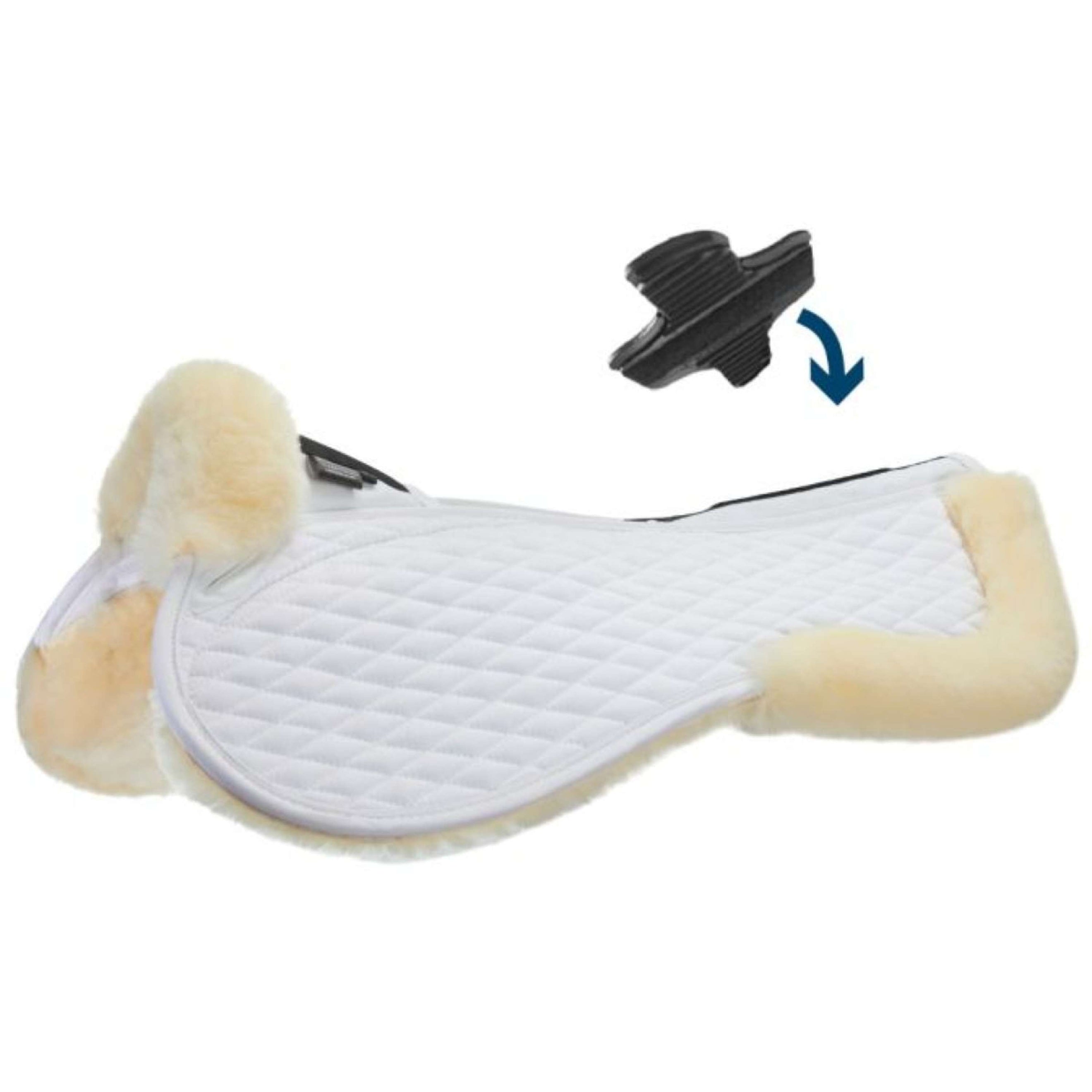 Stübben Sattelunterleger Streamline Lambswool Springen Weiß