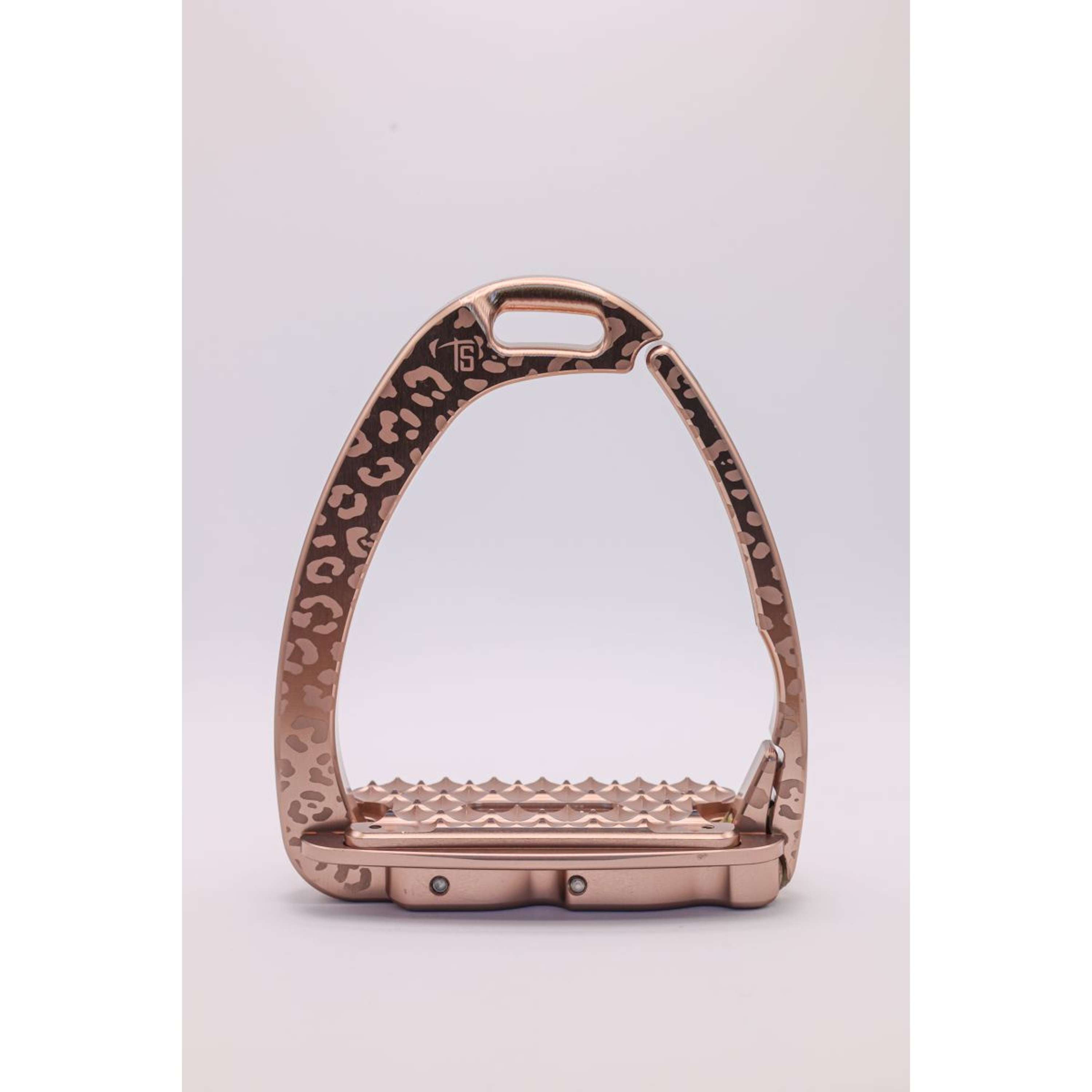 Tech Stirrups Steigbügel Venice Sloped EVO Leopard Rosegold