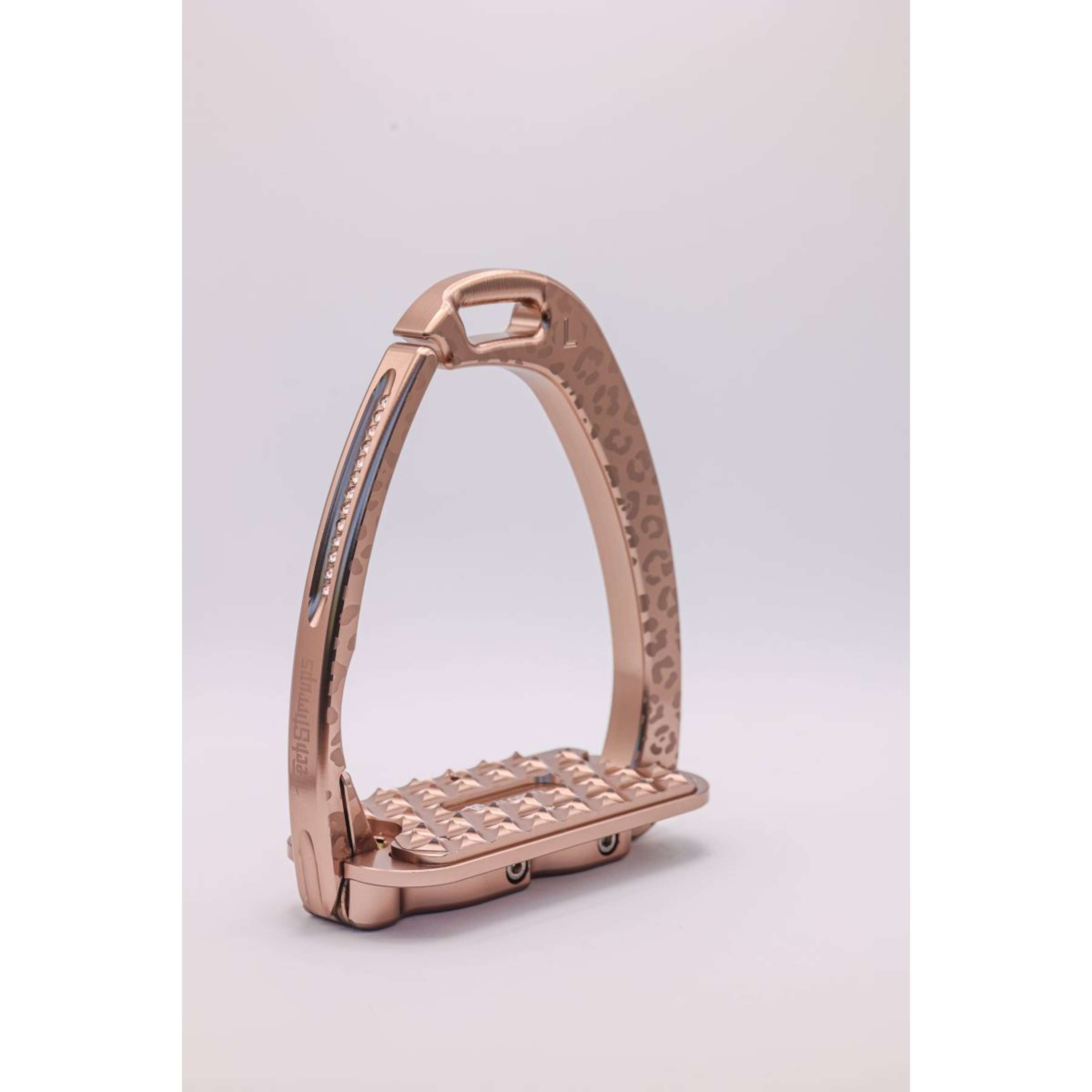 Tech Stirrups Steigbügel Venice Sloped EVO Leopard Rosegold