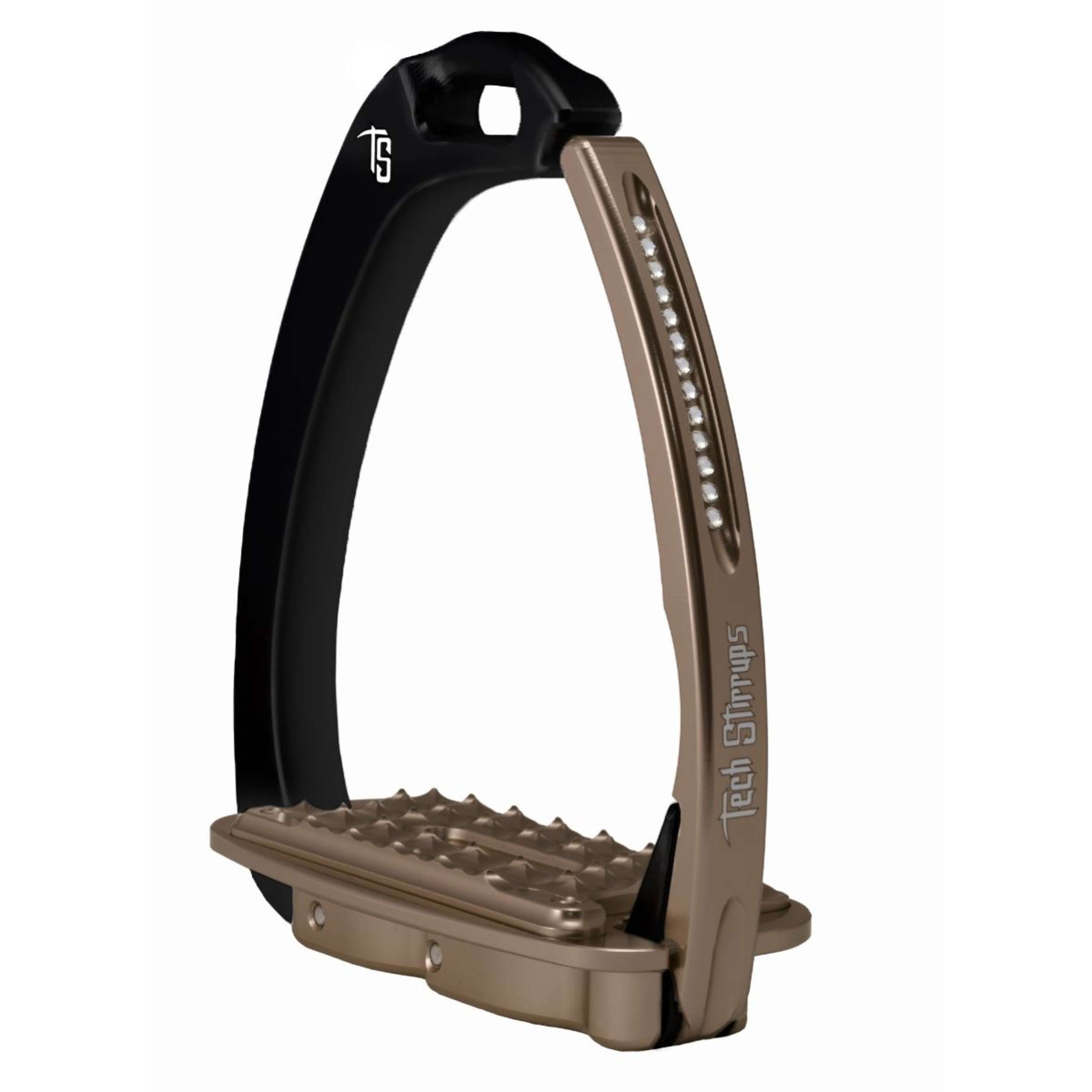 Tech Stirrups Steigbügel Venice Sloped Evo Swarovski Schwarz/Braun Tech Stirrups Steigbügel Venice Sloped Evo Swarovski Schwarz/Braun