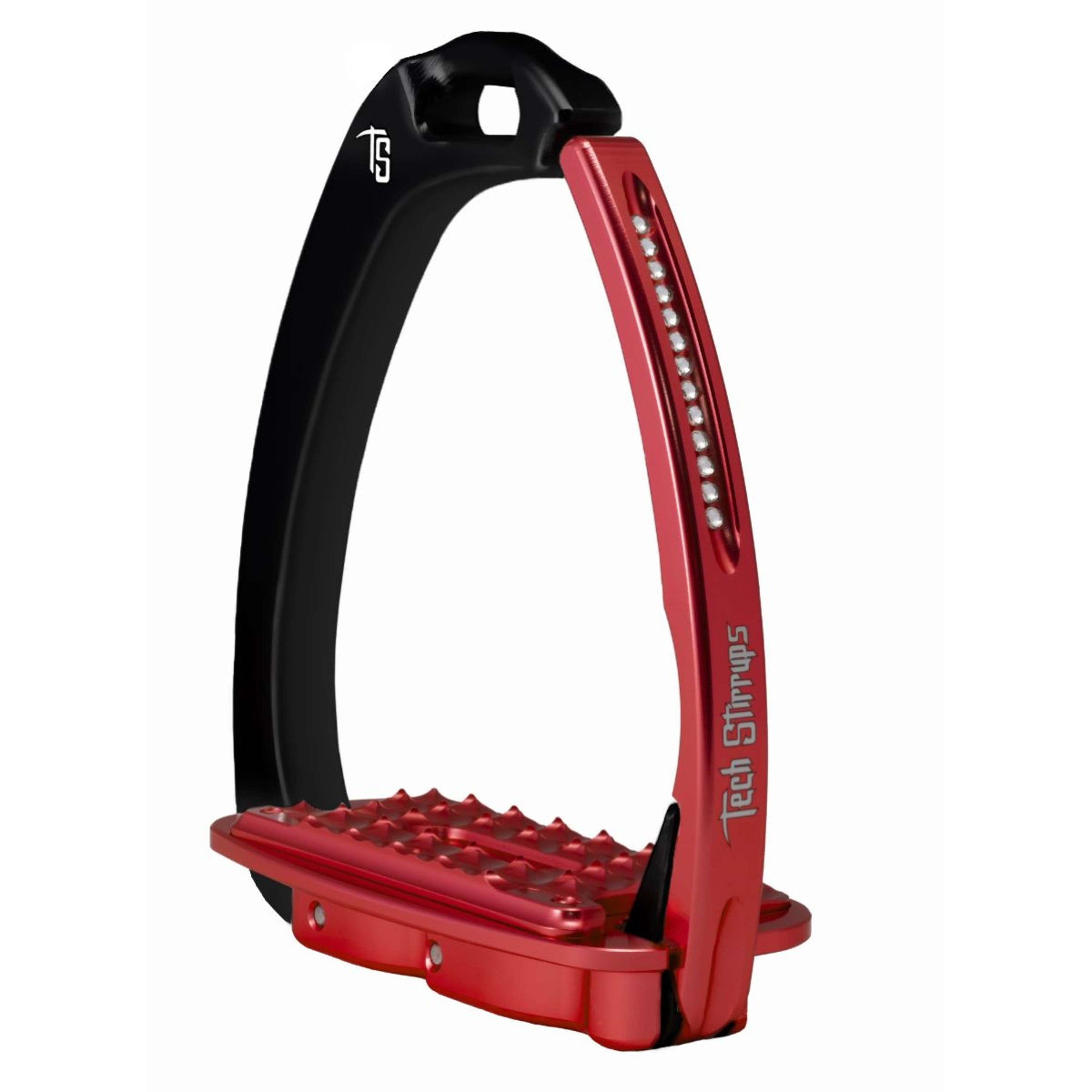 Tech Stirrups Steigbügel Venice Sloped Evo Swarovski Schwarz/Rot Tech Stirrups Steigbügel Venice Sloped Evo Swarovski Schwarz/Rot
