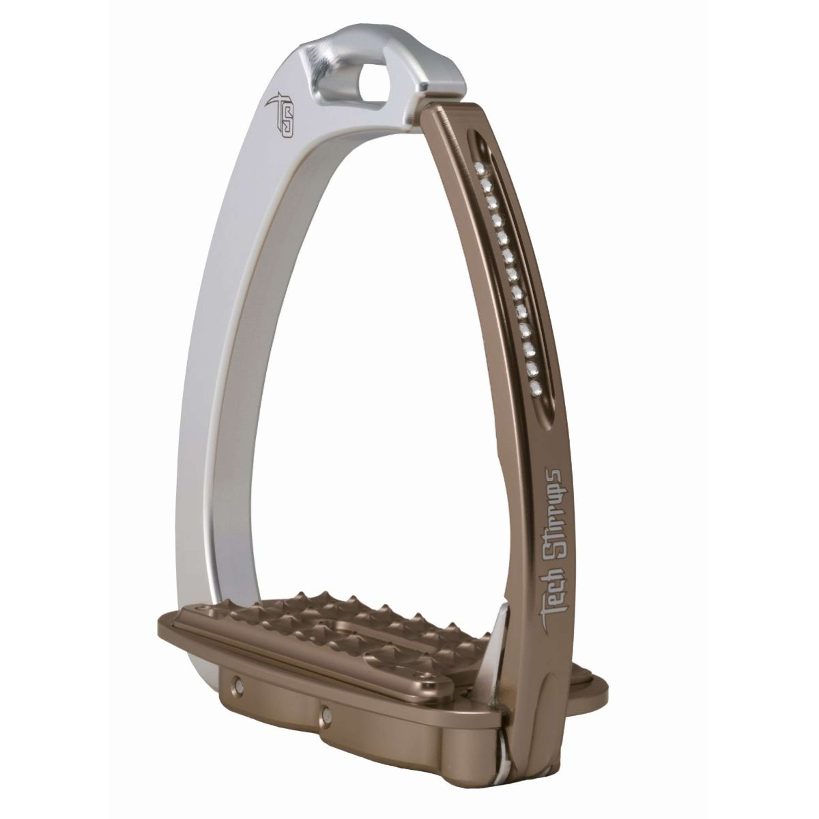 Tech Stirrups Steigbügel Venice Sloped Evo Swarovski Silber/Braun Tech Stirrups Steigbügel Venice Sloped Evo Swarovski Silber/Braun