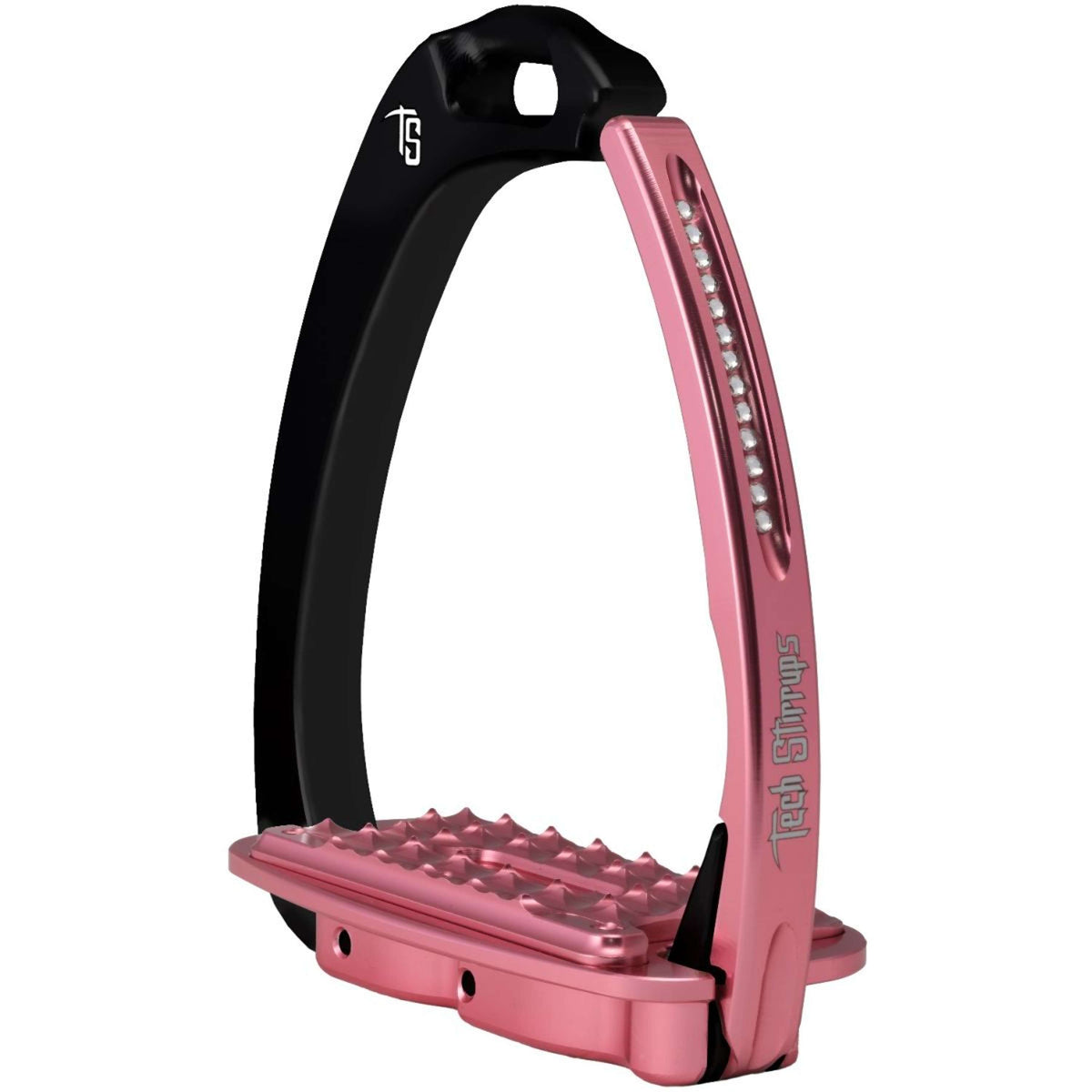 Tech Stirrups Steigbügel Venice Sloped Evo Swarovski Schwarz/Rosa