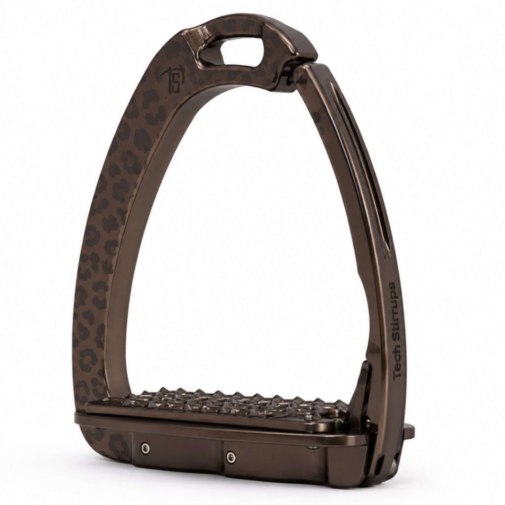 Tech Stirrups Steigbügel Venice Sloped EVO Leopard Brown