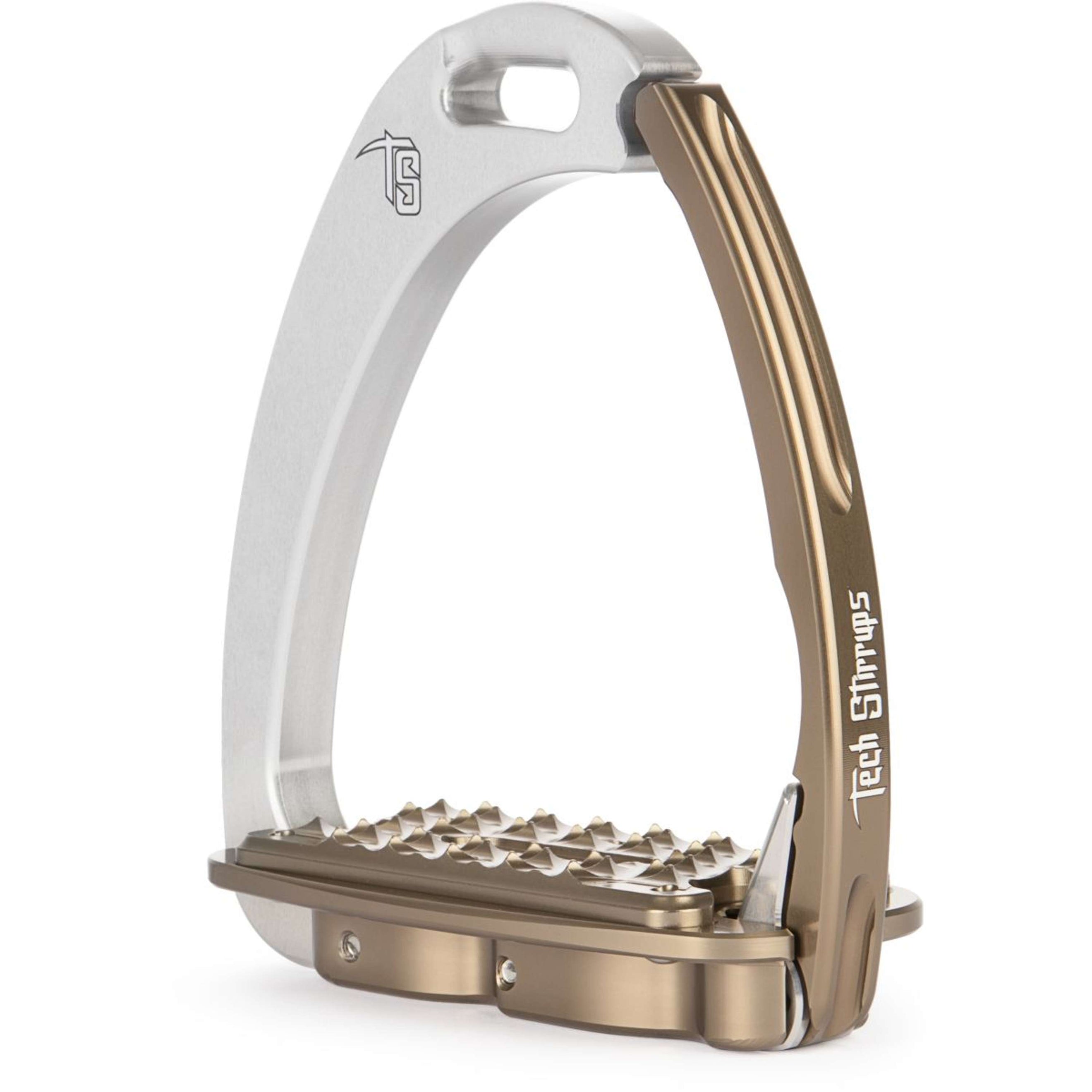 Tech Stirrups Steigbügel Venice Sloped Silber/Braun