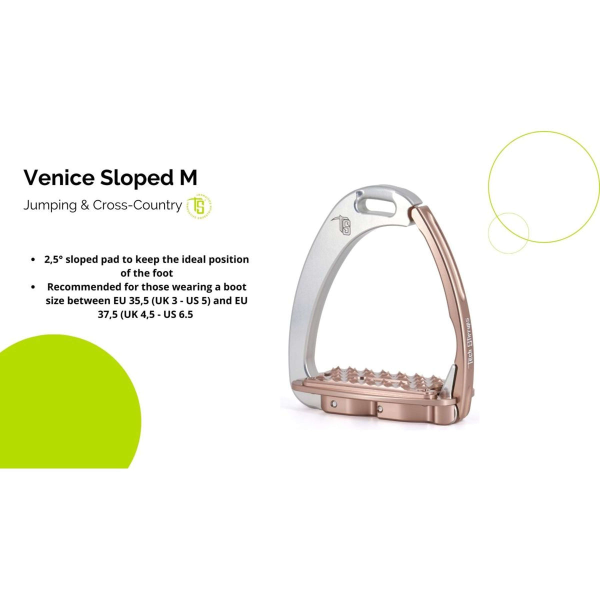 Tech Stirrups Steigbügel Venice Sloped Braun