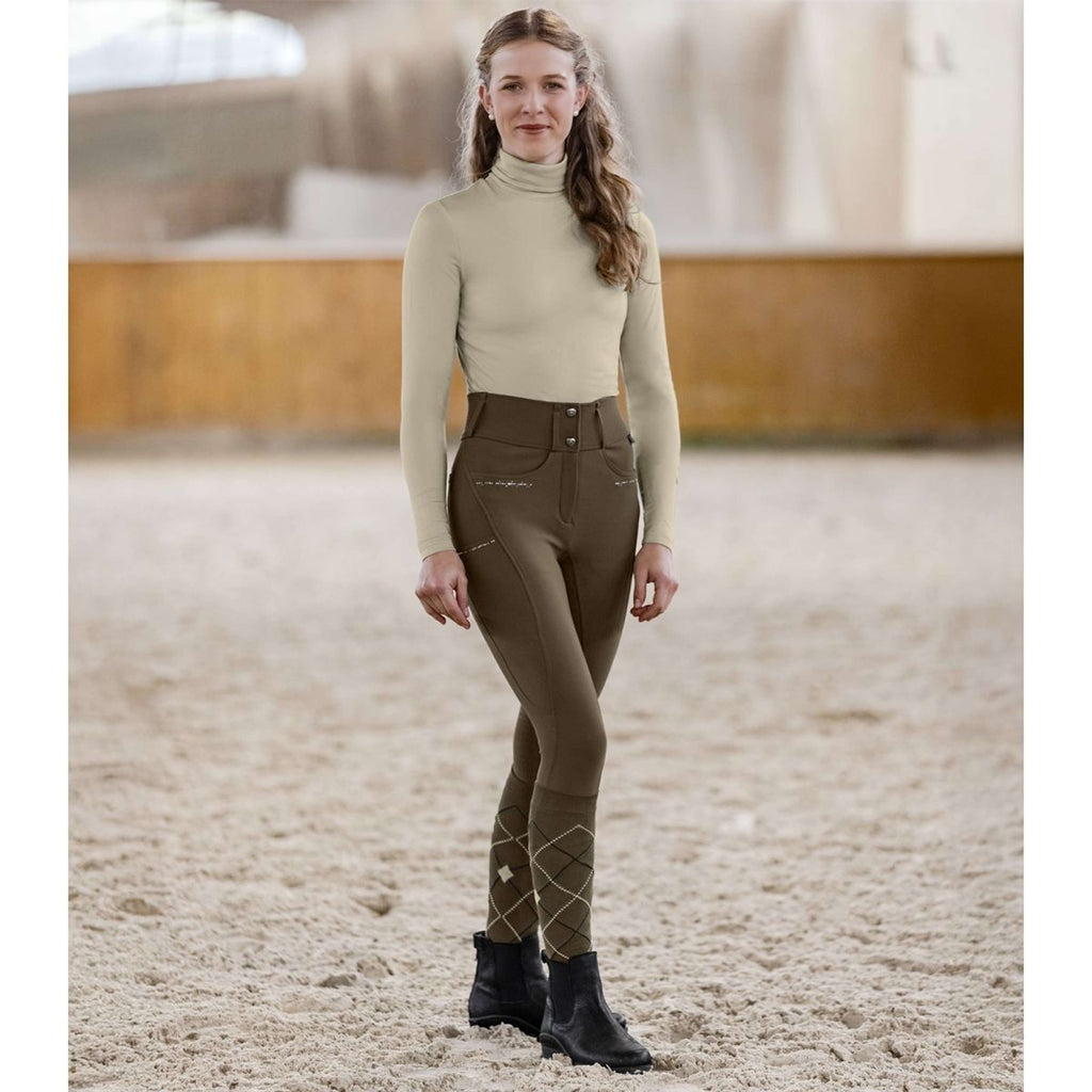 ELT Reithose Mathilda Glam High Waist Grün/Braun