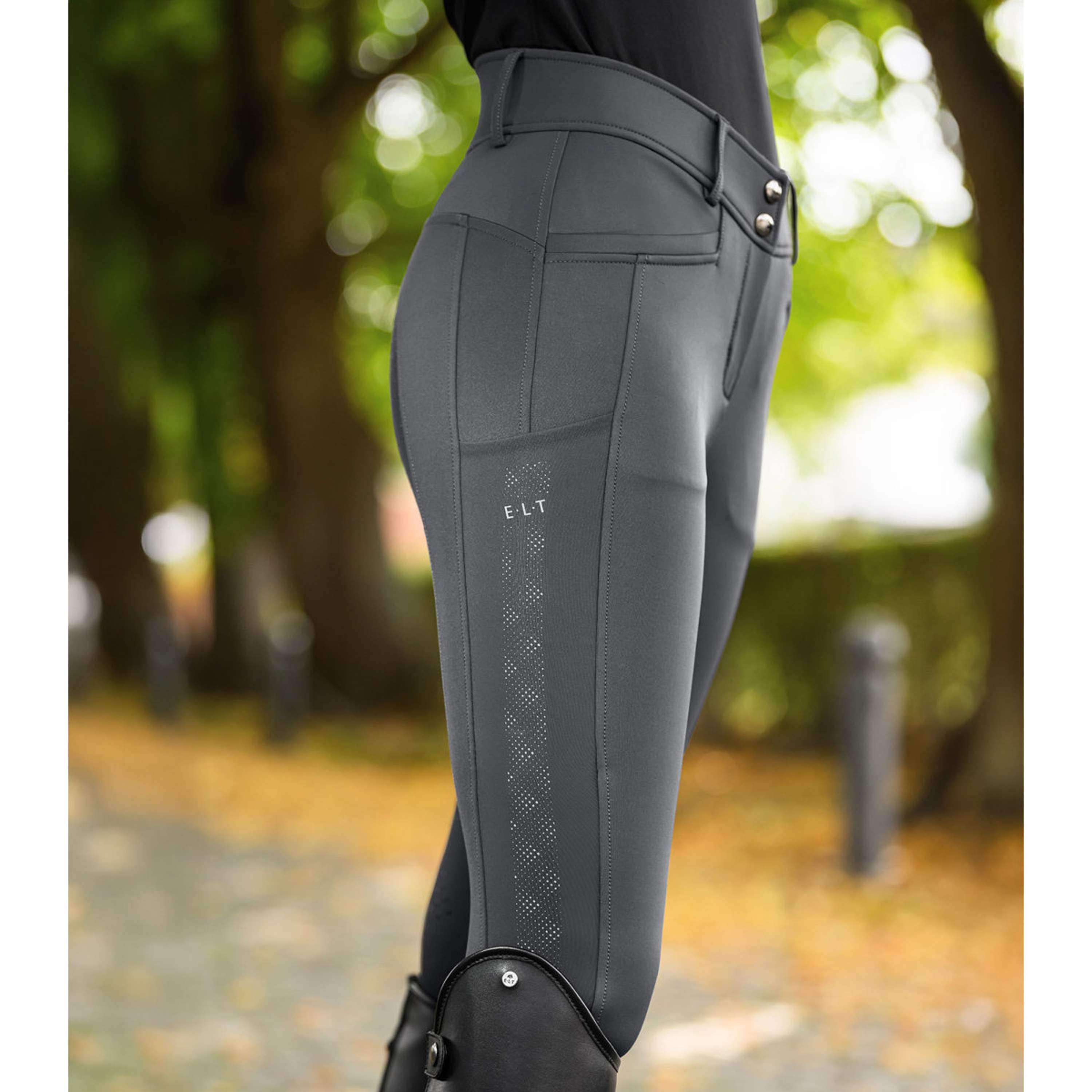 ELT Reithose Reflective Full Grip Asphalt