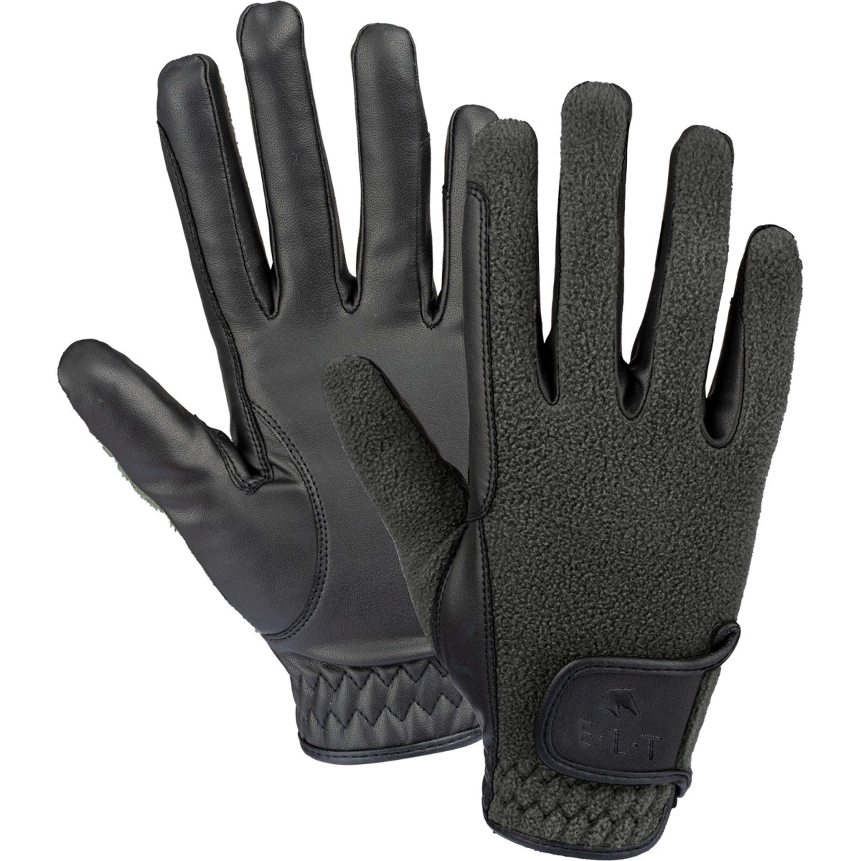 ELT Reithandschuhe Winter Fleece Schwarz