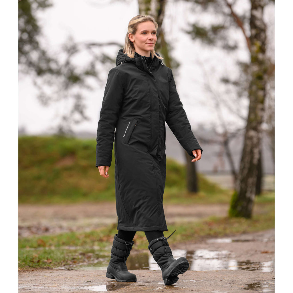 ELT Lange Regenjacke Winter Performance Schwarz