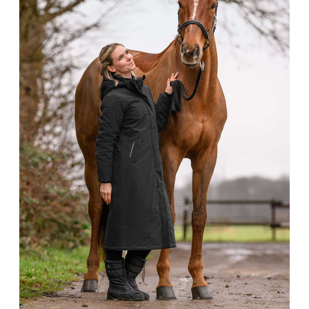 ELT Lange Regenjacke Winter Performance Schwarz