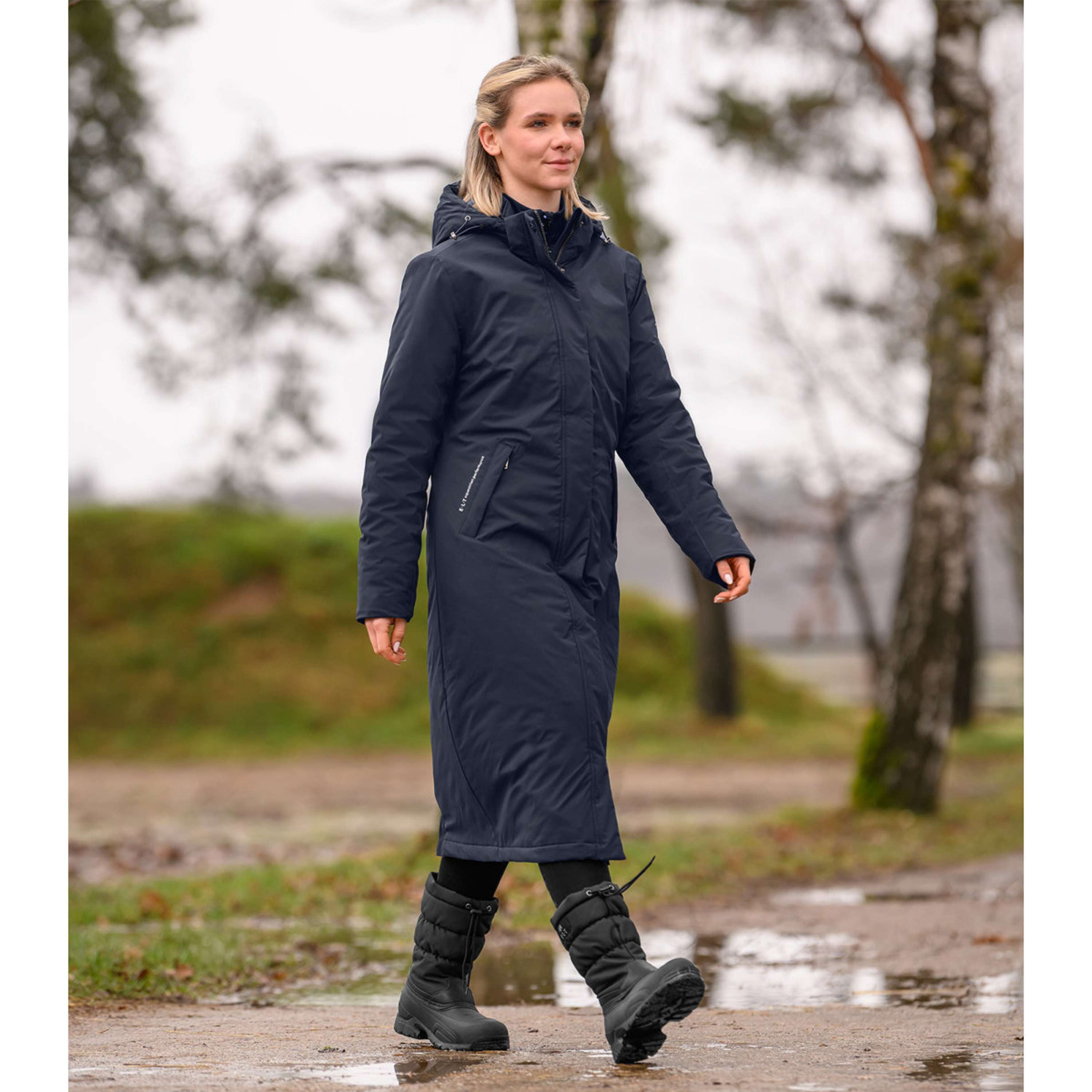 ELT Lange Regenjacke Winter Performance Deepblue