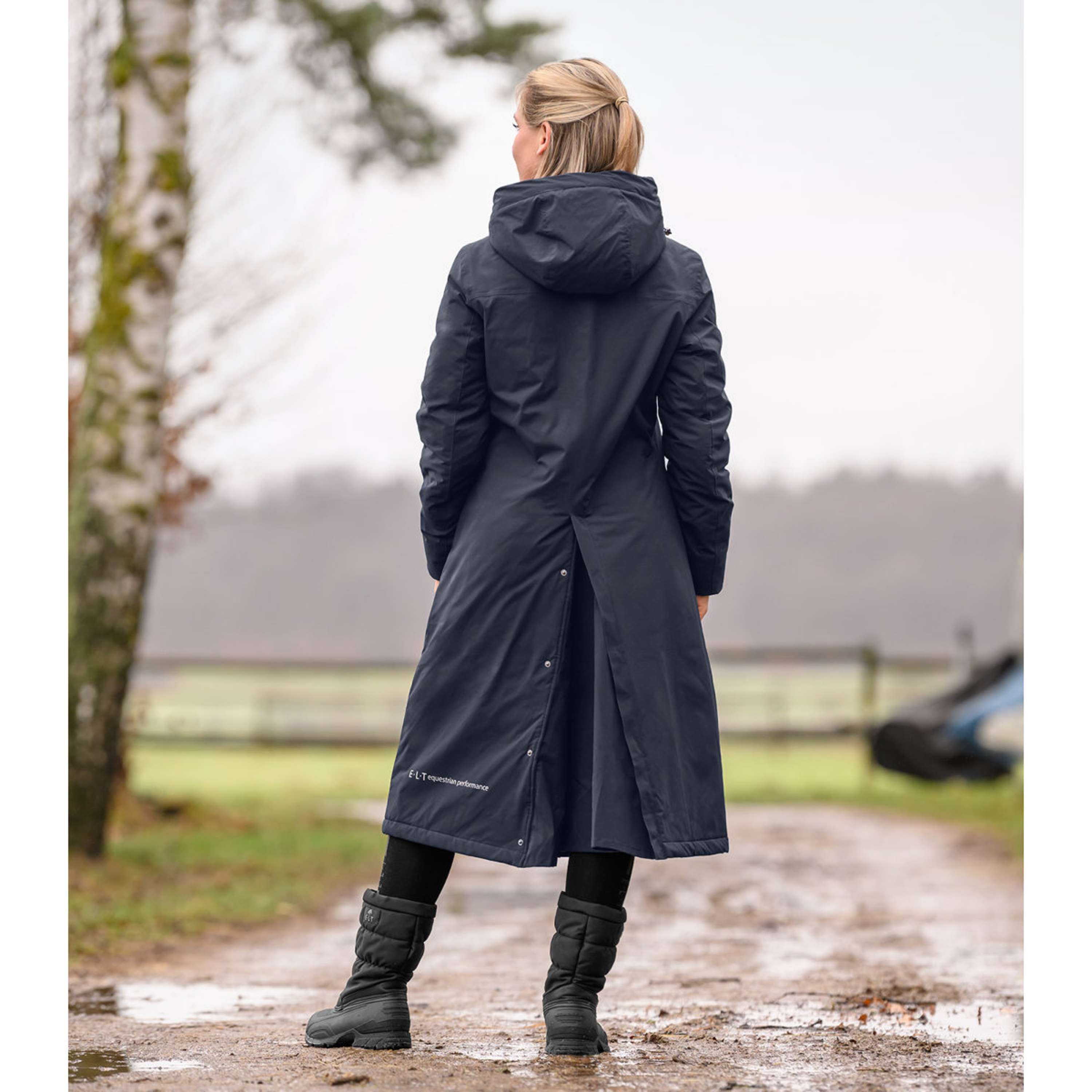 ELT Lange Regenjacke Winter Performance Deepblue