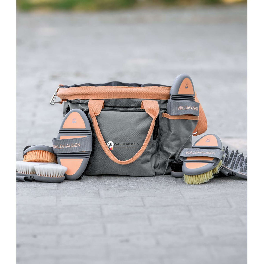 Waldhausen Weiche Kardätsche Flex Pferdehaar Peach/Chrome Grey