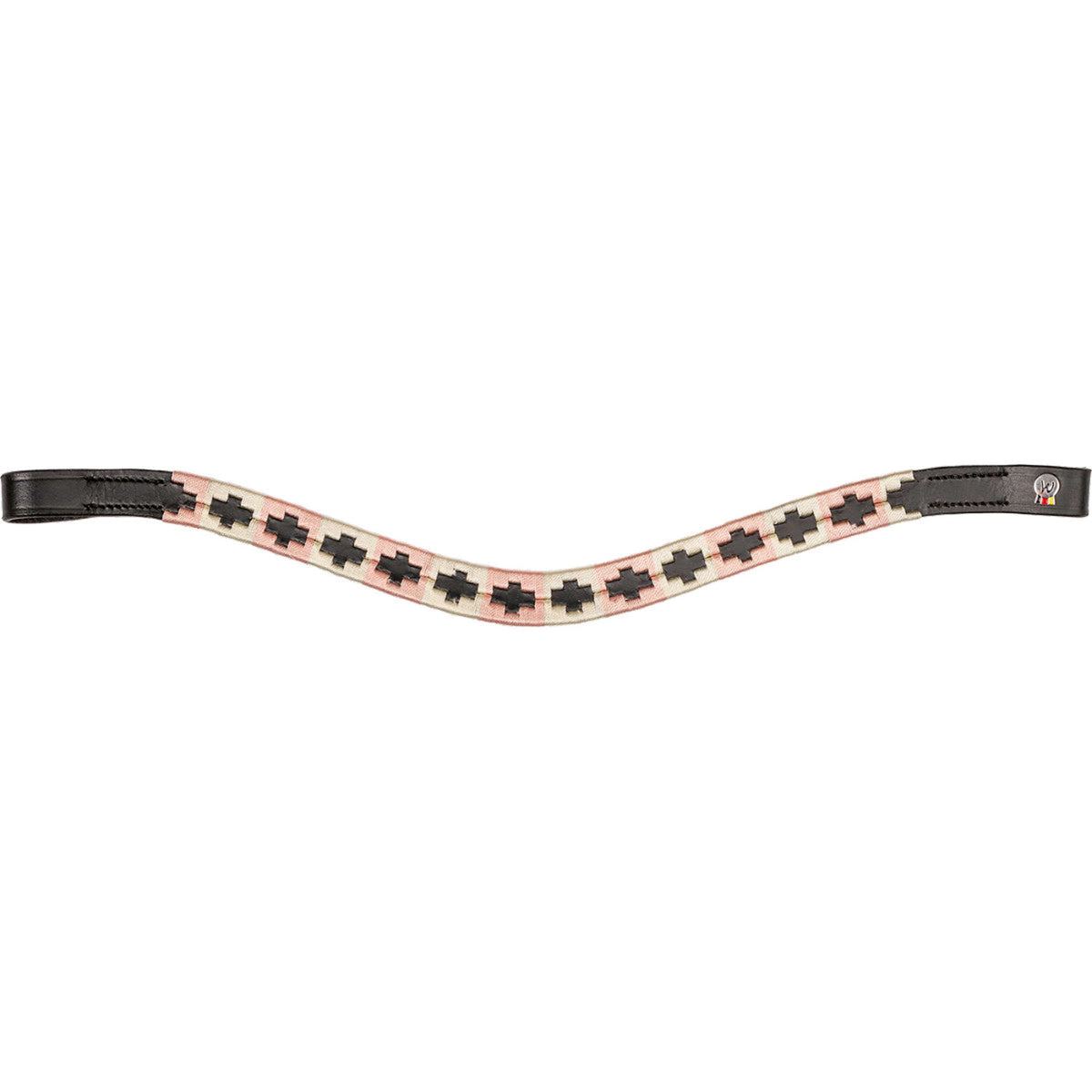 Waldhausen Stirnriemen X-Line Polo Schwarz/Rosa/Beige