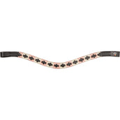 Waldhausen Stirnriemen X-Line Polo Schwarz/Rosa/Beige