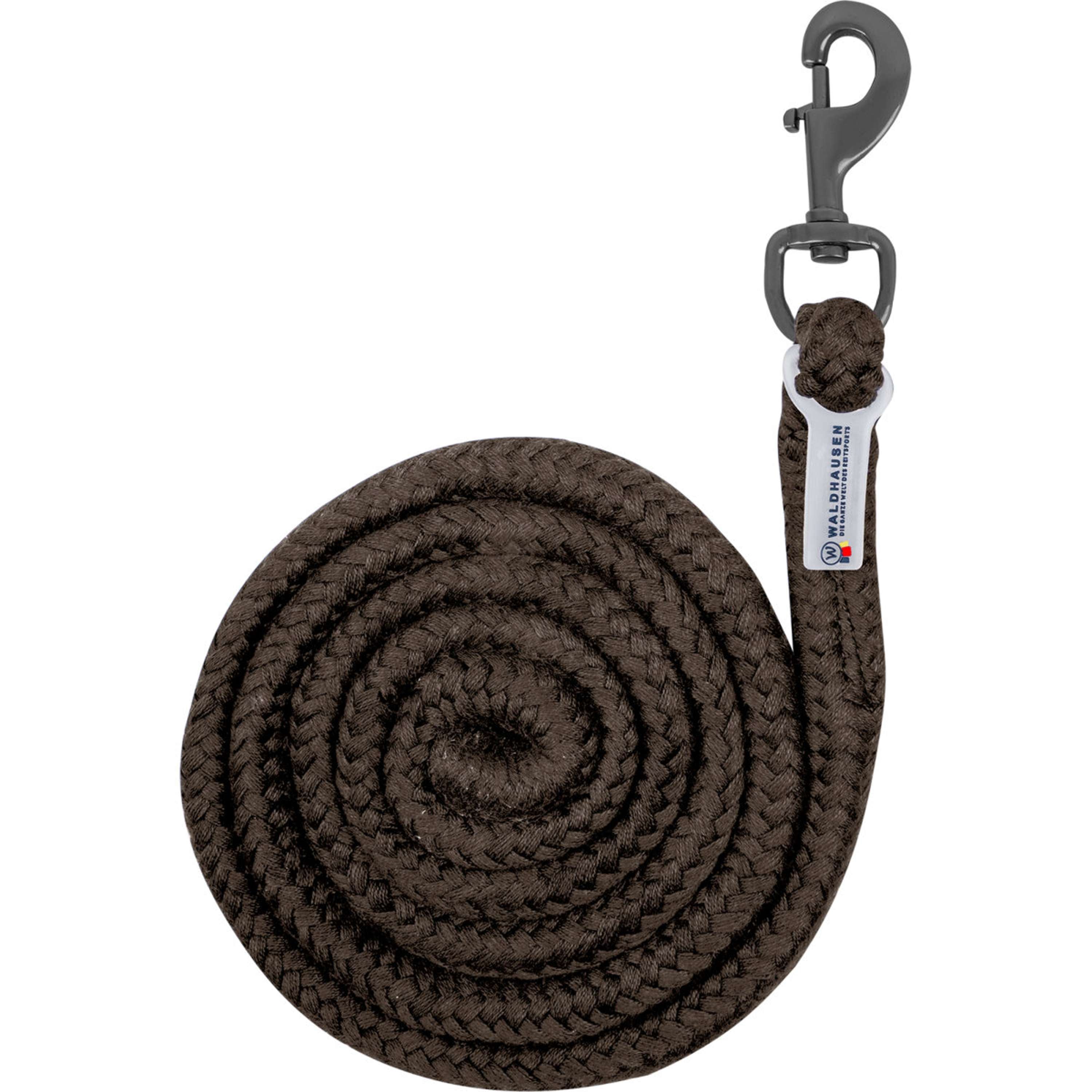 Waldhausen Führstrick Plus mit Karabinerhaken Espresso