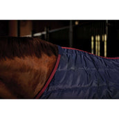 WeatherBeeta Stalldecke ComFiTec 210D Channel Quilt Standard Neck 220g Navy/Burgundy