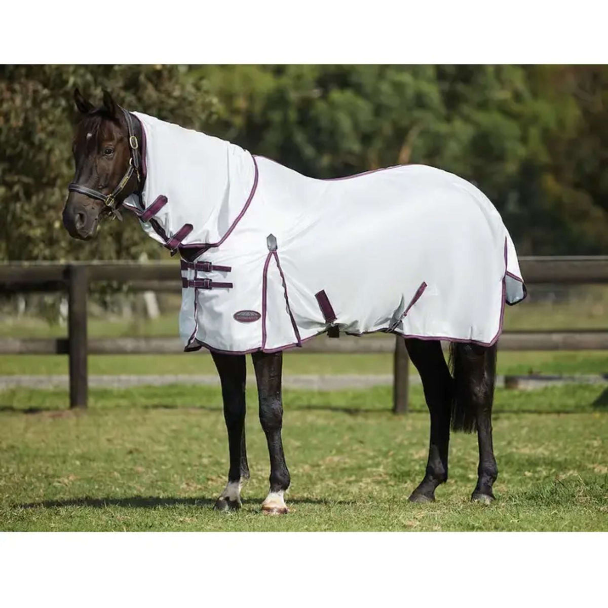 WeatherBeeta ComFiTec Essential Mesh II Combo Neck Weiß/Maroon/Grau