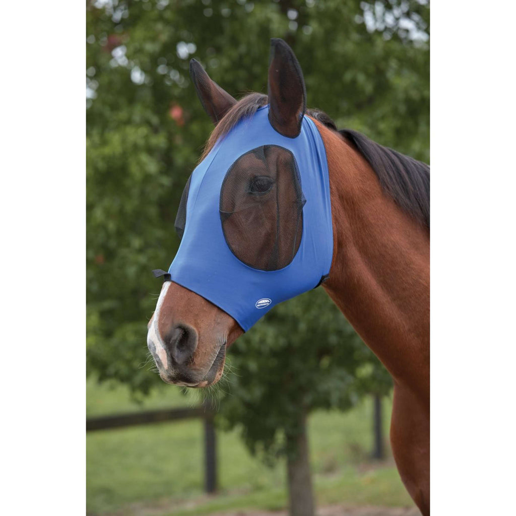 WeatherBeeta Fliegenmaske Deluxe Stretch Bug mit Ohren Königsblau/Schwarz