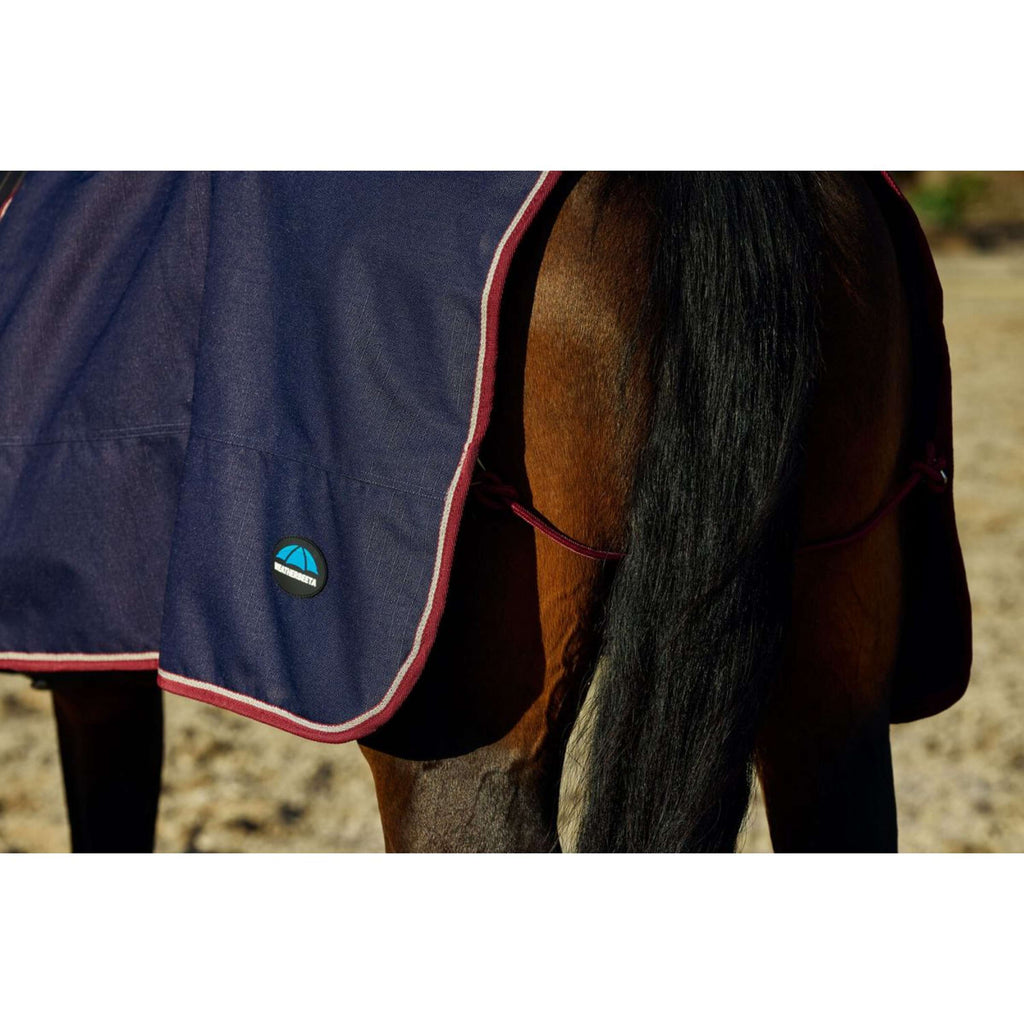 WeatherBeeta Ausreitdecke Essential Fleece Lined Quarter Sheet Navy/Burgundy