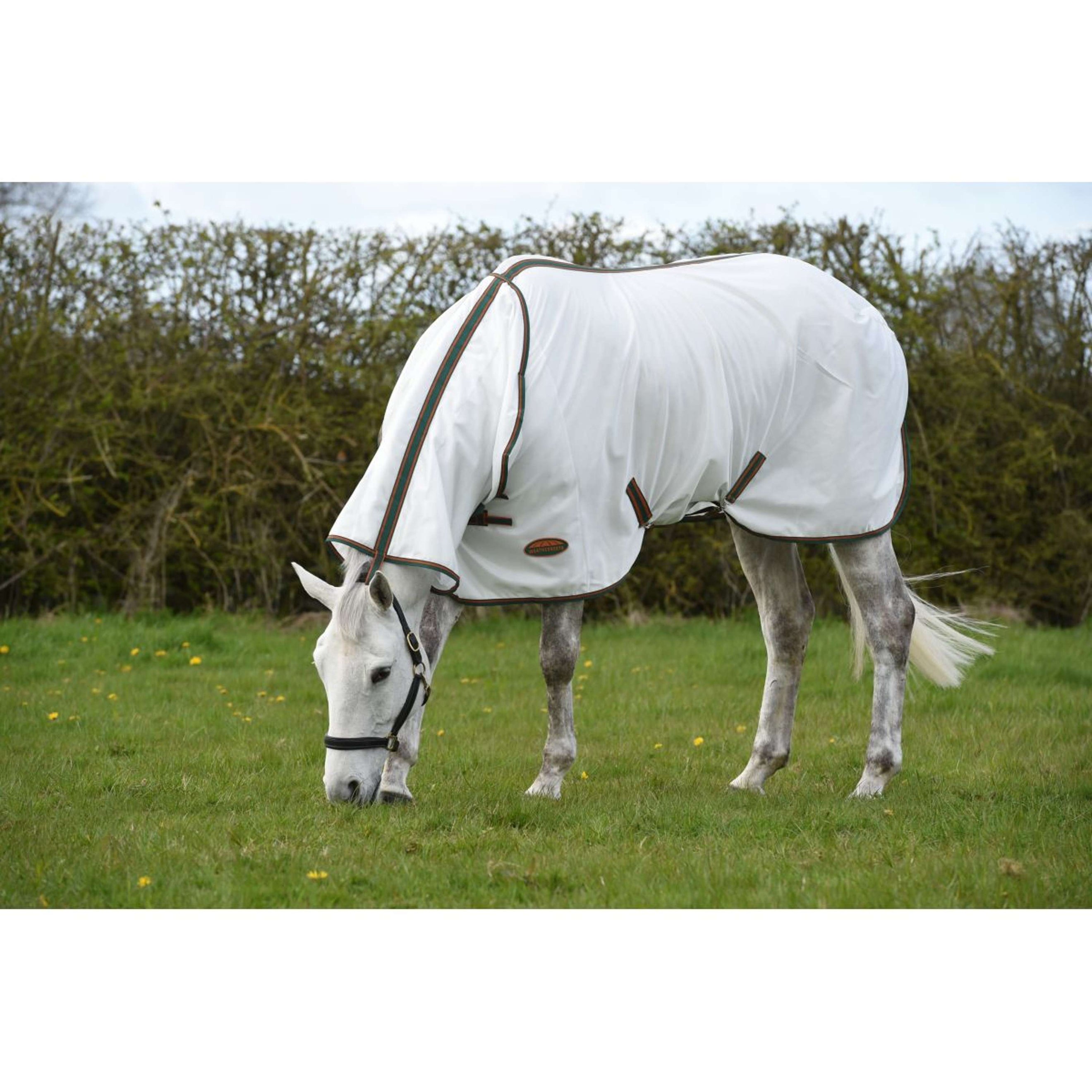 WeatherBeeta Fliegendecke ComFiTec Tyro Mesh Combo Neck White/Green/Burnt Orange WeatherBeeta Fliegendecke ComFiTec Tyro Mesh Combo Neck White/Green/Burnt Orange