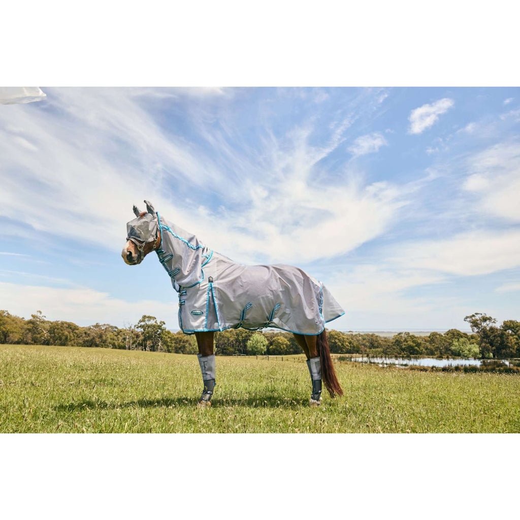 WeatherBeeta Fliegenmaske ComFiTec Hexi Dual Silber