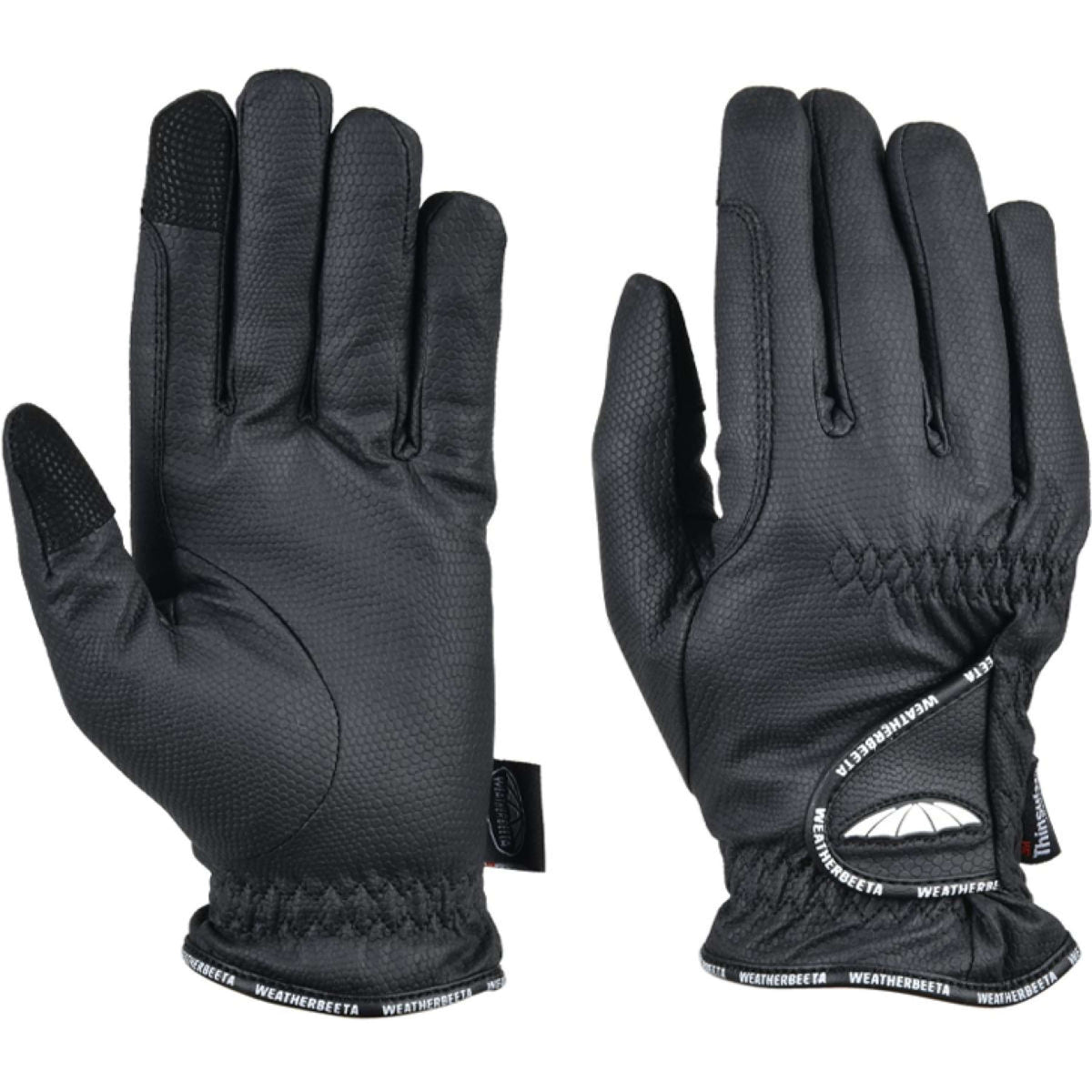 WeatherBeeta Reithandschuhe Heat-Tec Schwarz