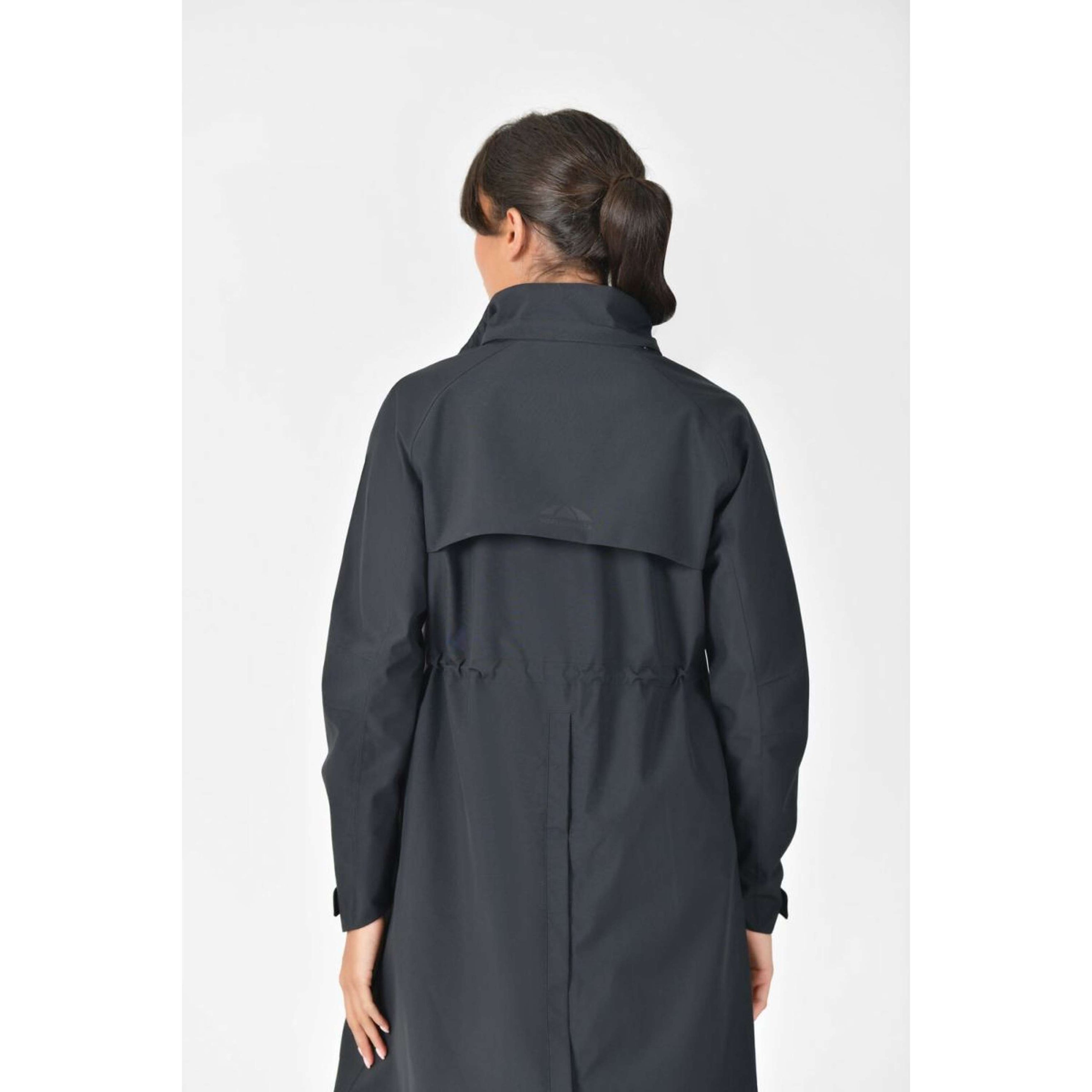 WeatherBeeta Lange Jacke Windbreaker Longline Schwarz WeatherBeeta Lange Jacke Windbreaker Longline Schwarz