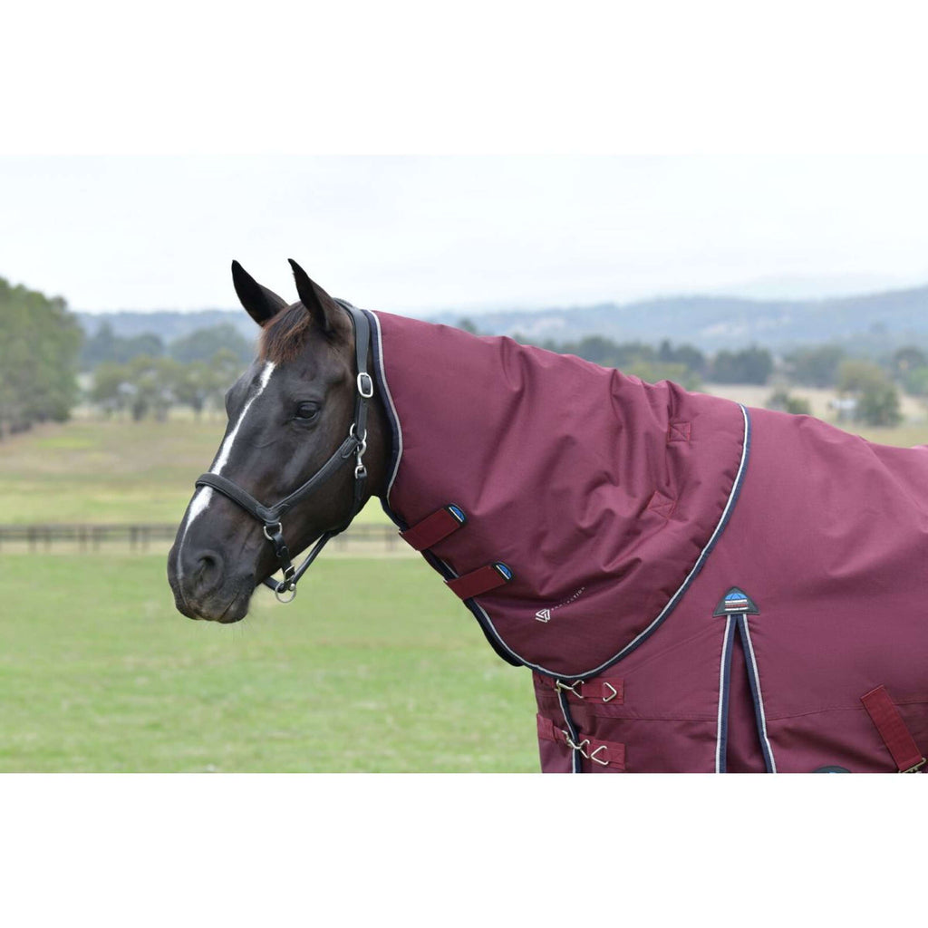 WeatherBeeta ComFiTec Essential Turnout Detach-A-Neck 220g Burgund/Navy