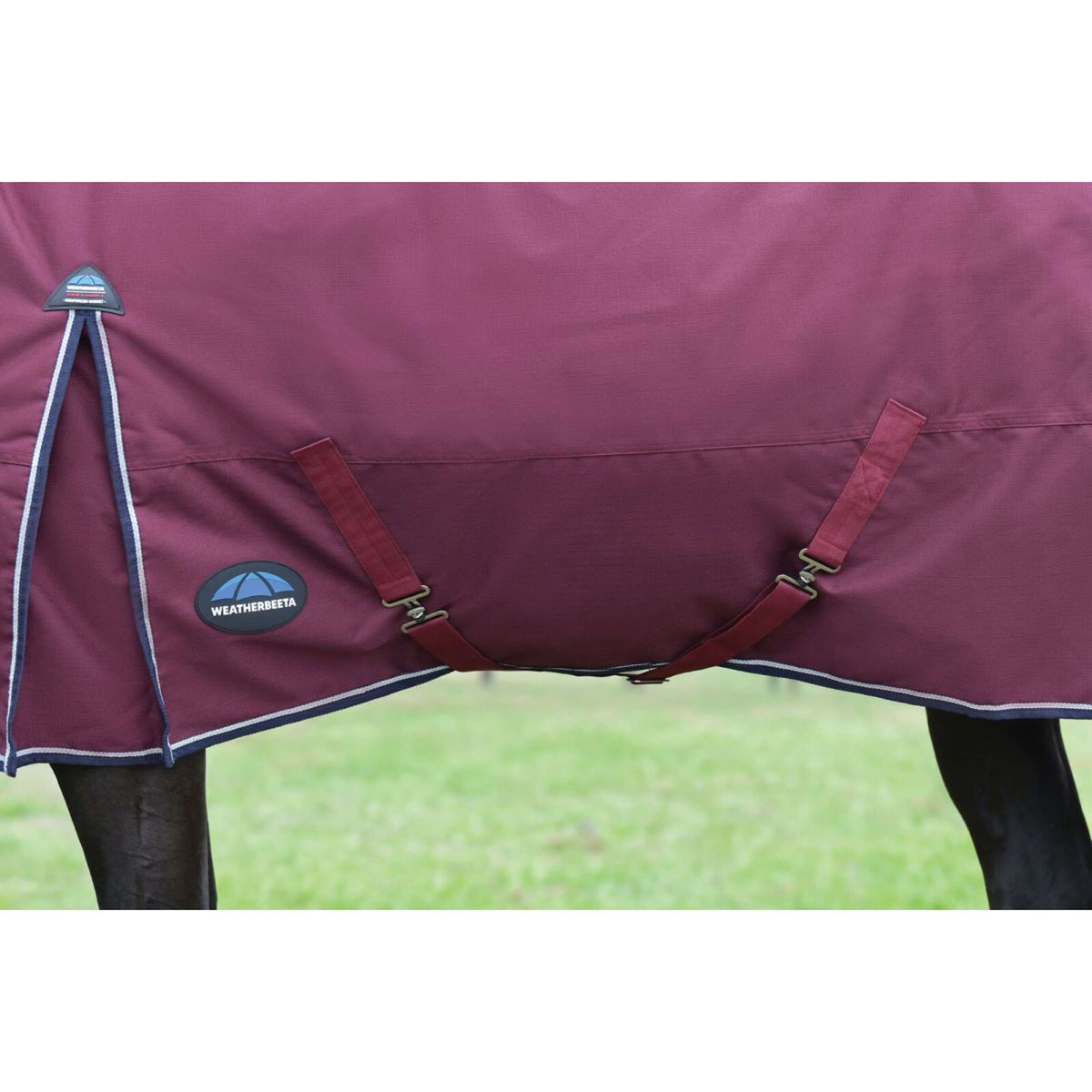WeatherBeeta ComFiTec Essential Turnout Detach-A-Neck 220g Burgund/Navy