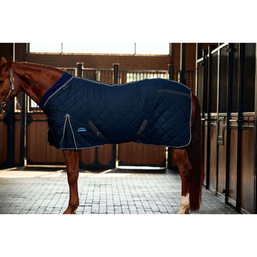 WeatherBeeta Stalldecke ComFiTec 100D Diamond Quilt Detach-A-Neck 220g Navy/Kohle