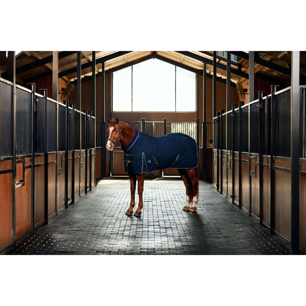 WeatherBeeta Stalldecke ComFiTec 100D Diamond Quilt Detach-A-Neck 220g Navy/Kohle