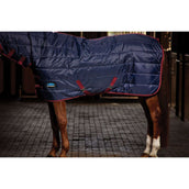 WeatherBeeta Stalldecke ComFiTec 210D Channel Quilt Combo Neck 100g Navy/Burgundy