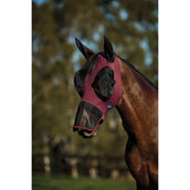 WeatherBeeta Fliegenmaske ComFiTec Luxe Stretch mit Ohren und Nase Burgundy/schwarz