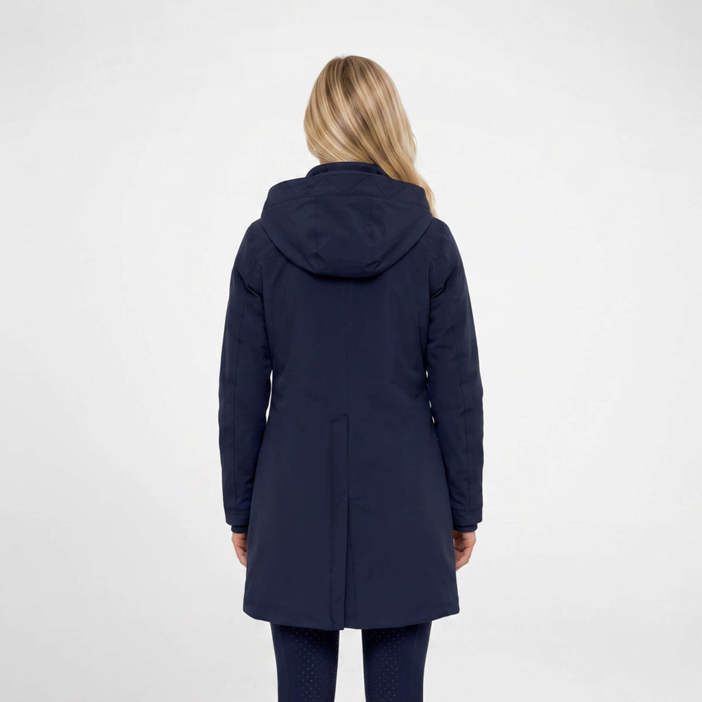 WeatherBeeta Lange Jacke Protect Waterproof Insulated Longline Navy