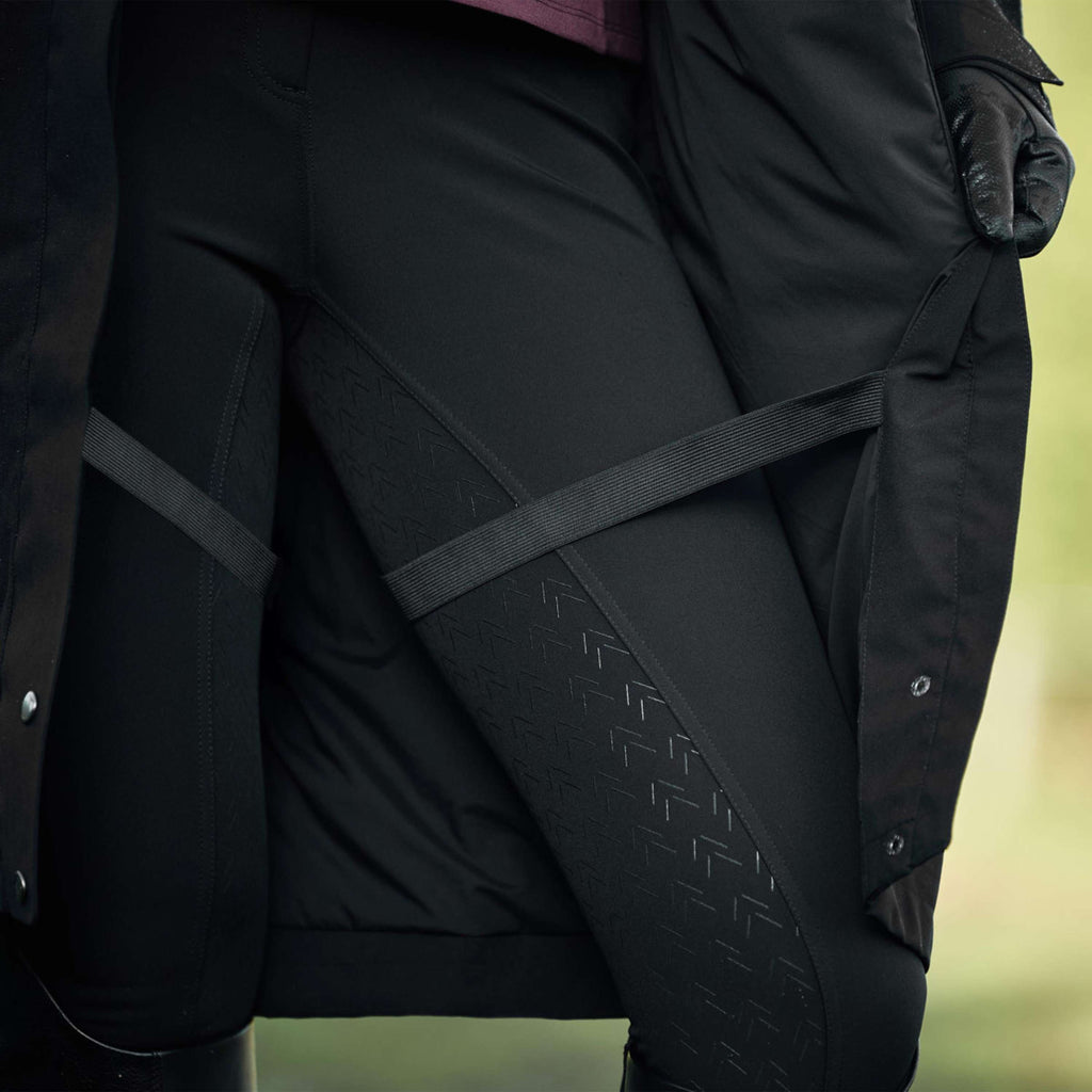 WeatherBeeta Lange Jacke Windbreaker Reflective Longline Schwarz