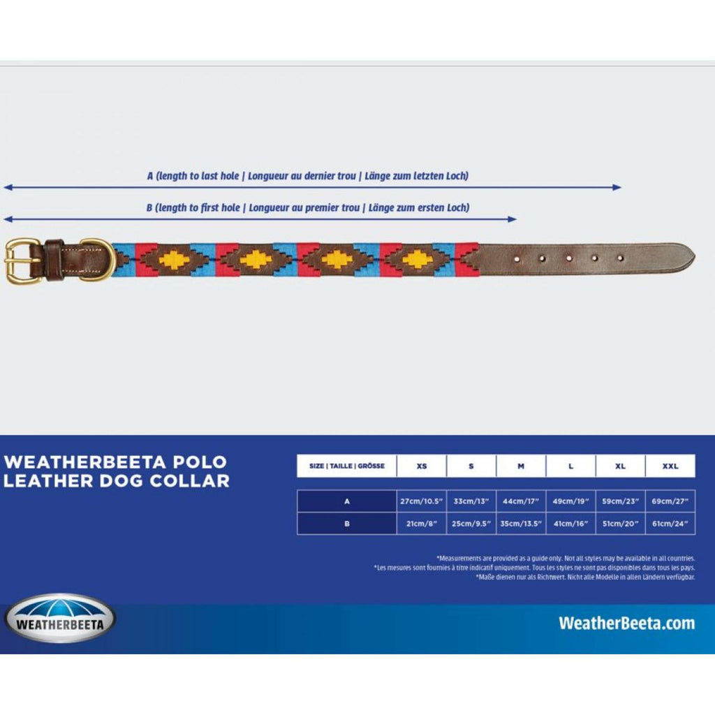 WeatherBeeta Halsband Polo Leder Cowdray Brown/Blau/Blau
